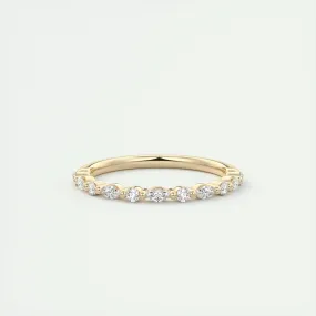 0.32 Marquise & Round Alternative Moissanite Wedding Band