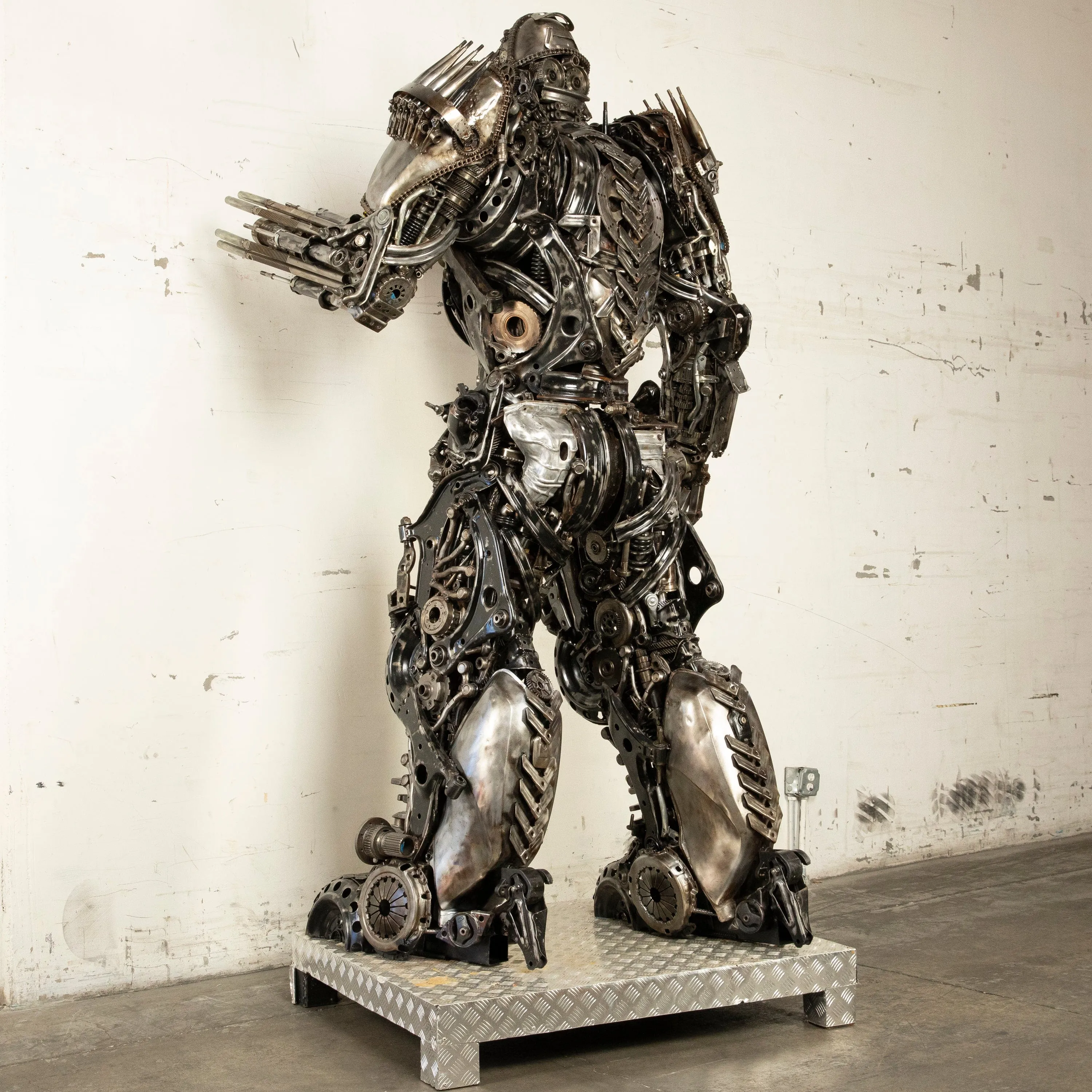 102 Lockdown Decepticon Inspired Recycled Metal Art Sculpture