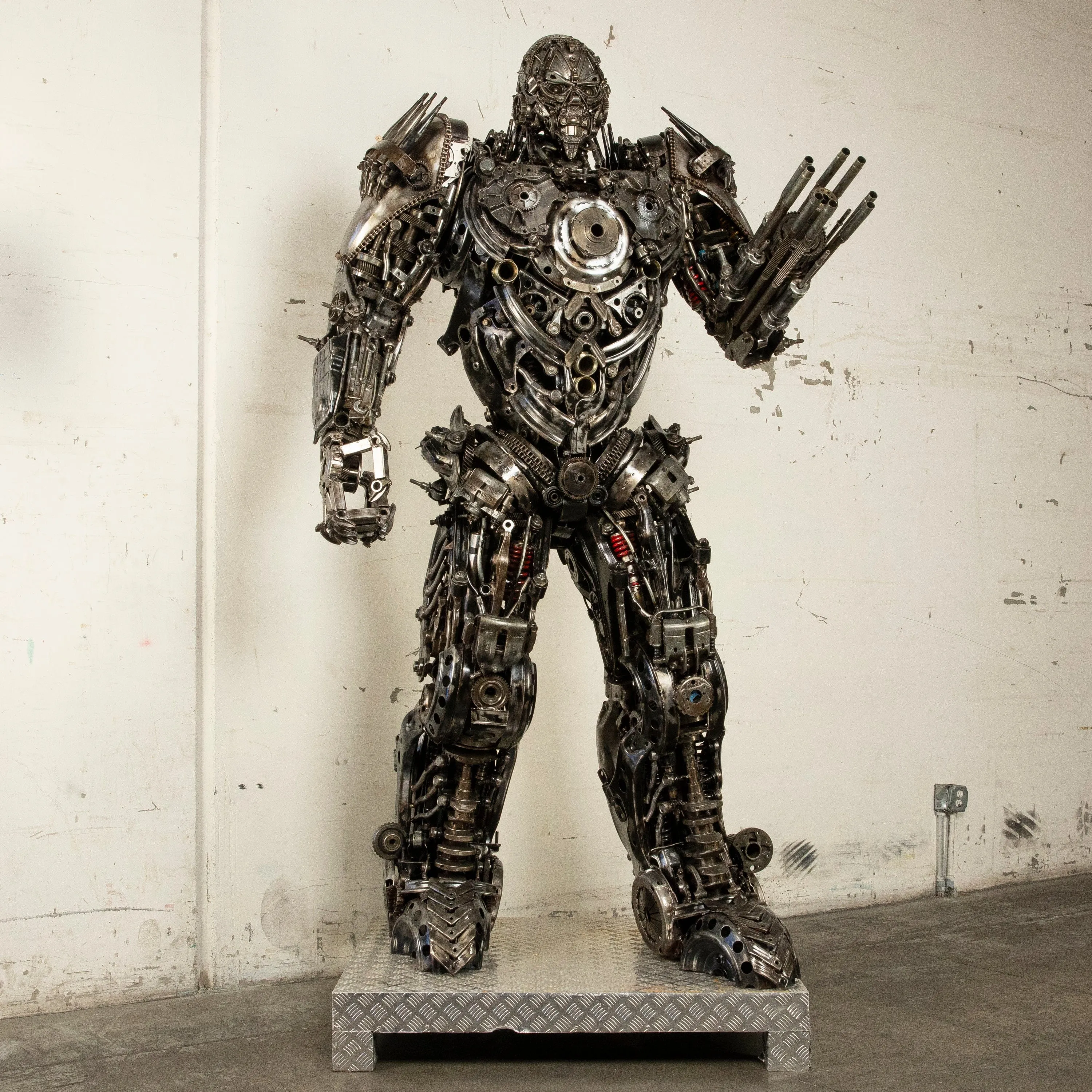 102 Lockdown Decepticon Inspired Recycled Metal Art Sculpture