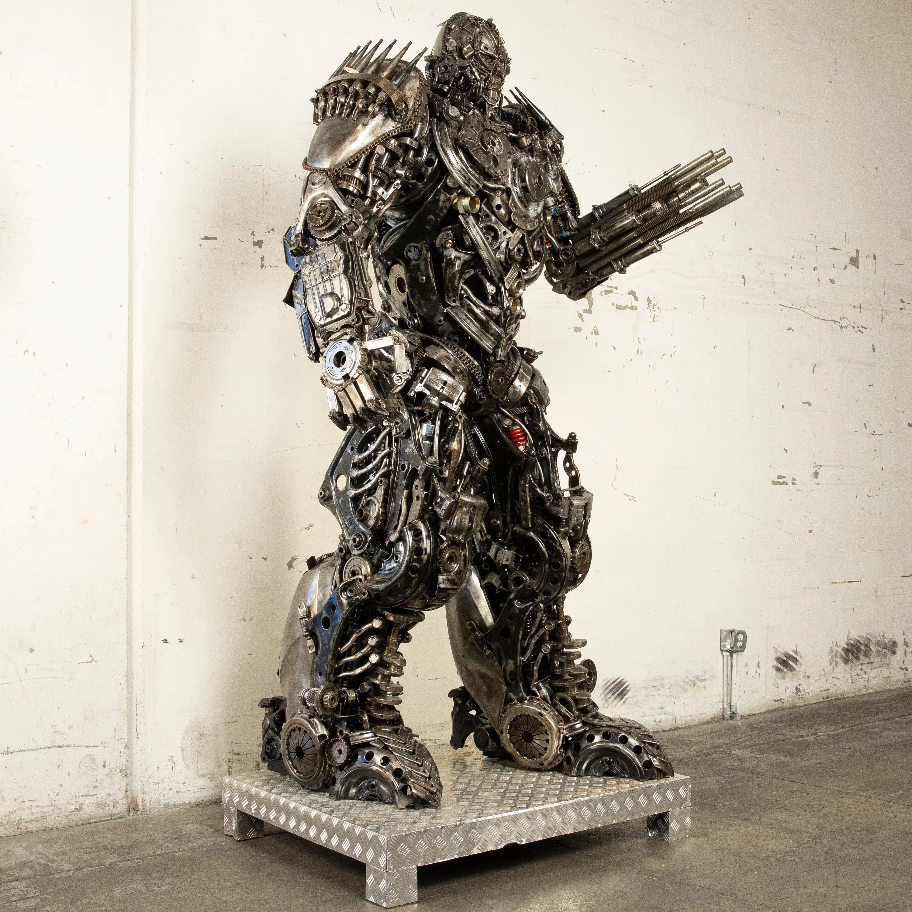 102 Lockdown Decepticon Inspired Recycled Metal Art Sculpture