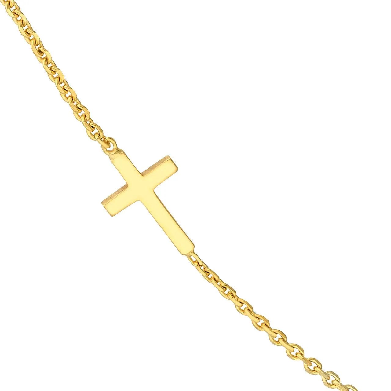 14K Gold Mini Cross Chain