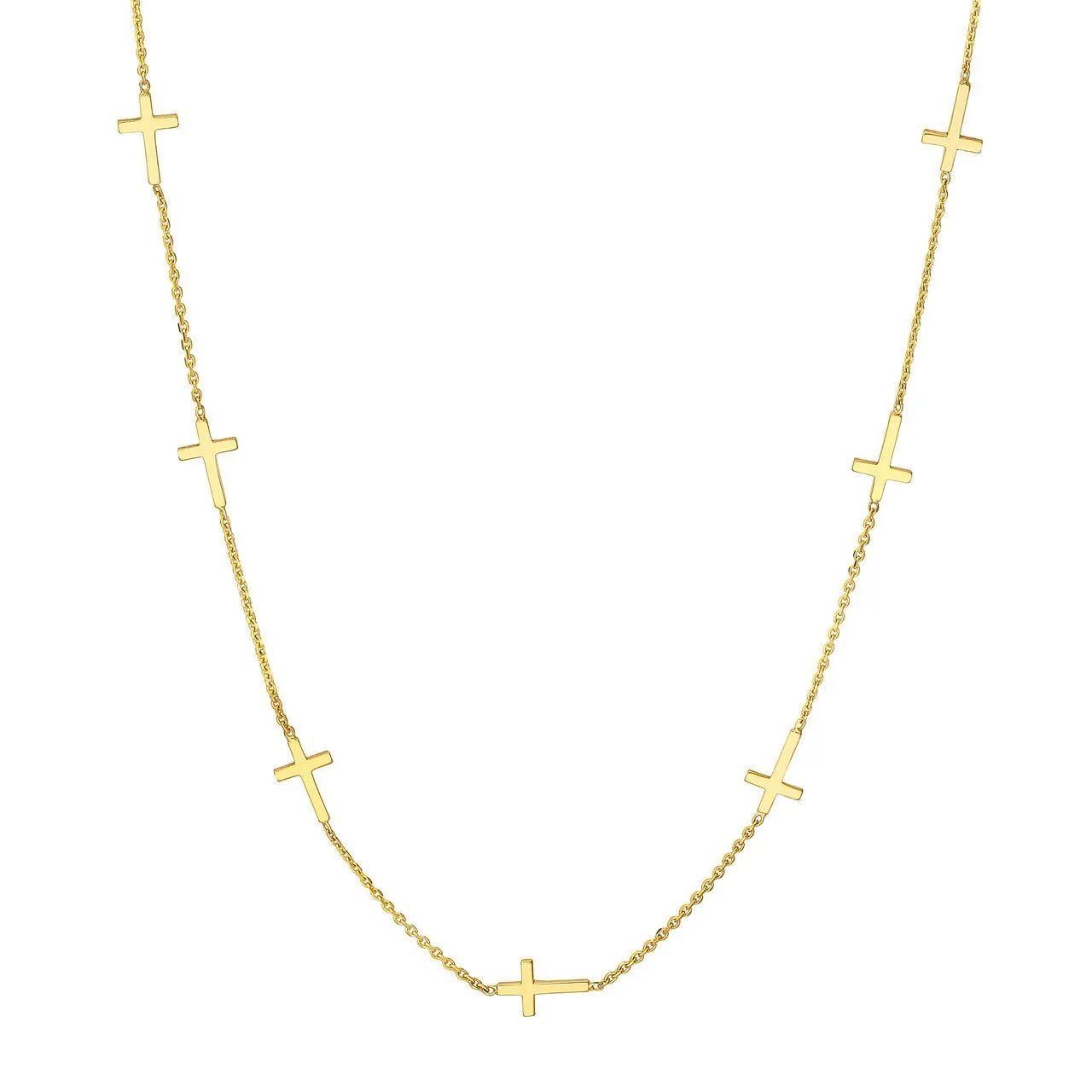 14K Gold Mini Cross Chain