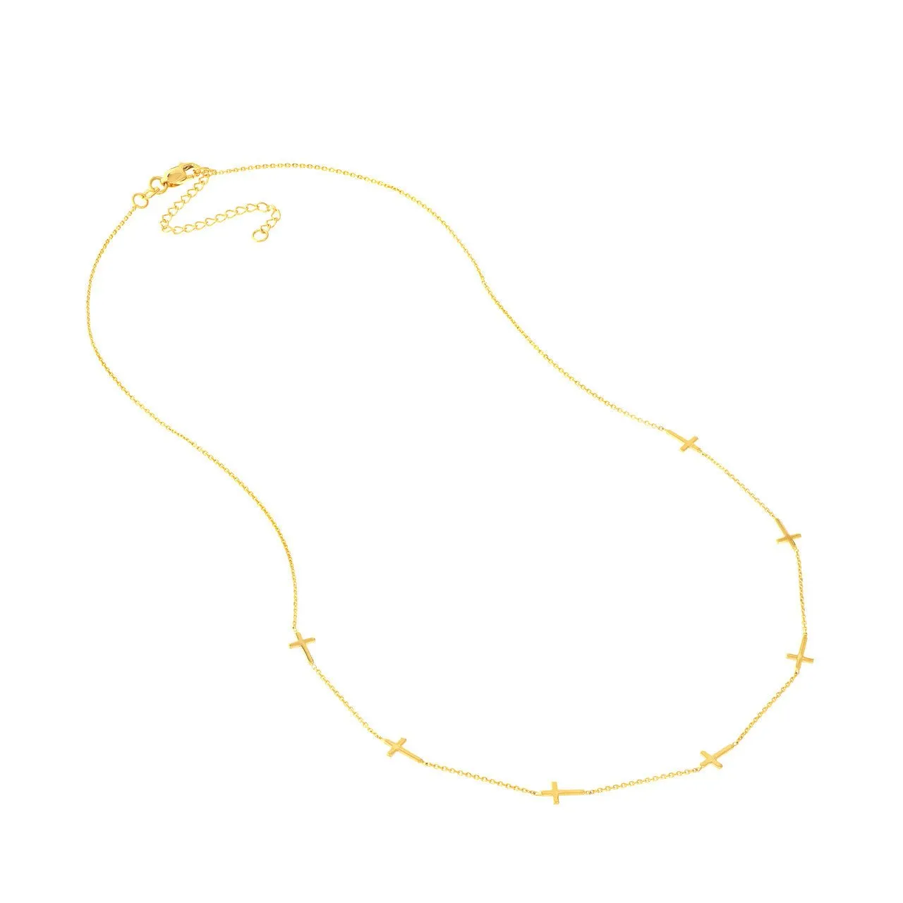 14K Gold Mini Cross Chain