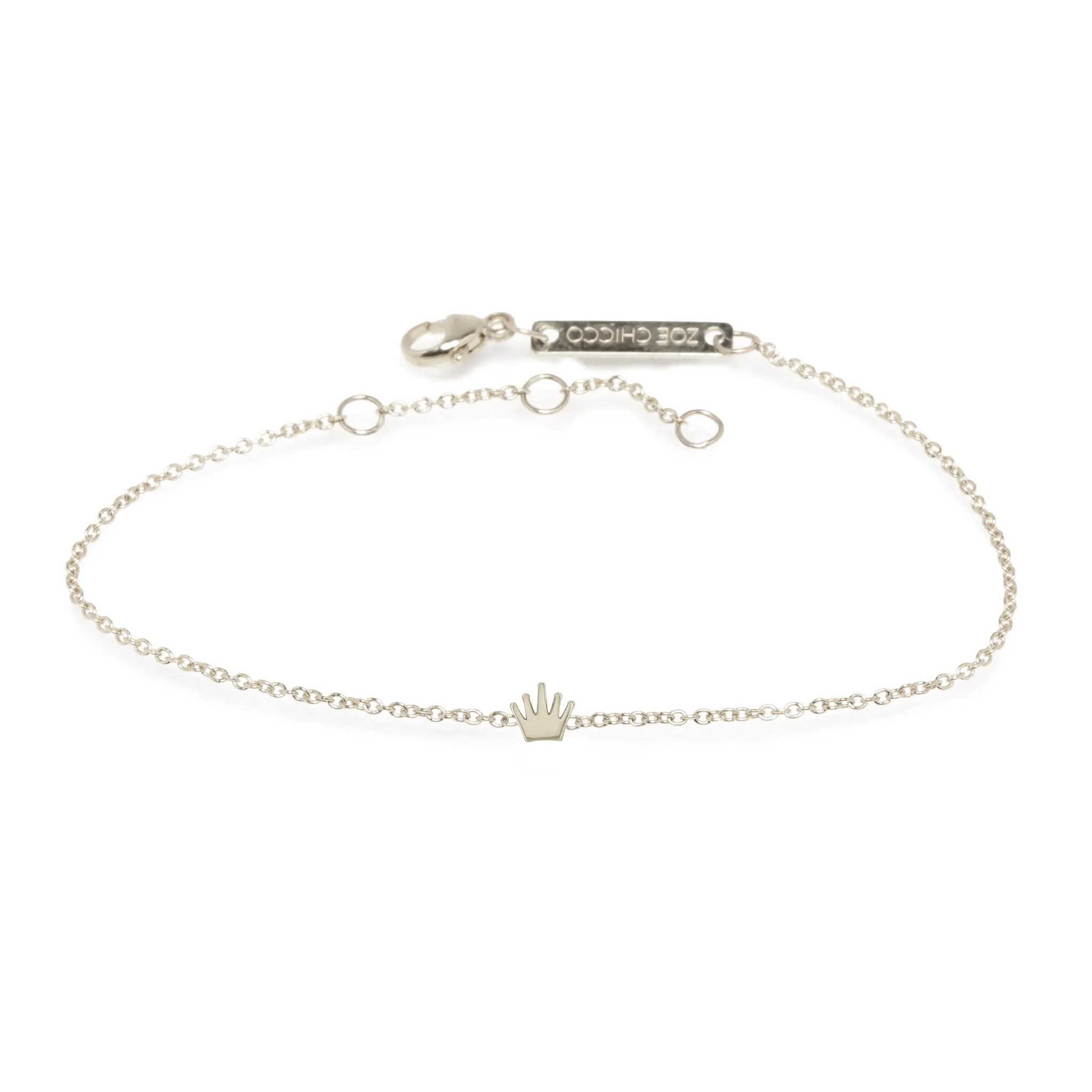 14k Itty Bitty Crown Bracelet