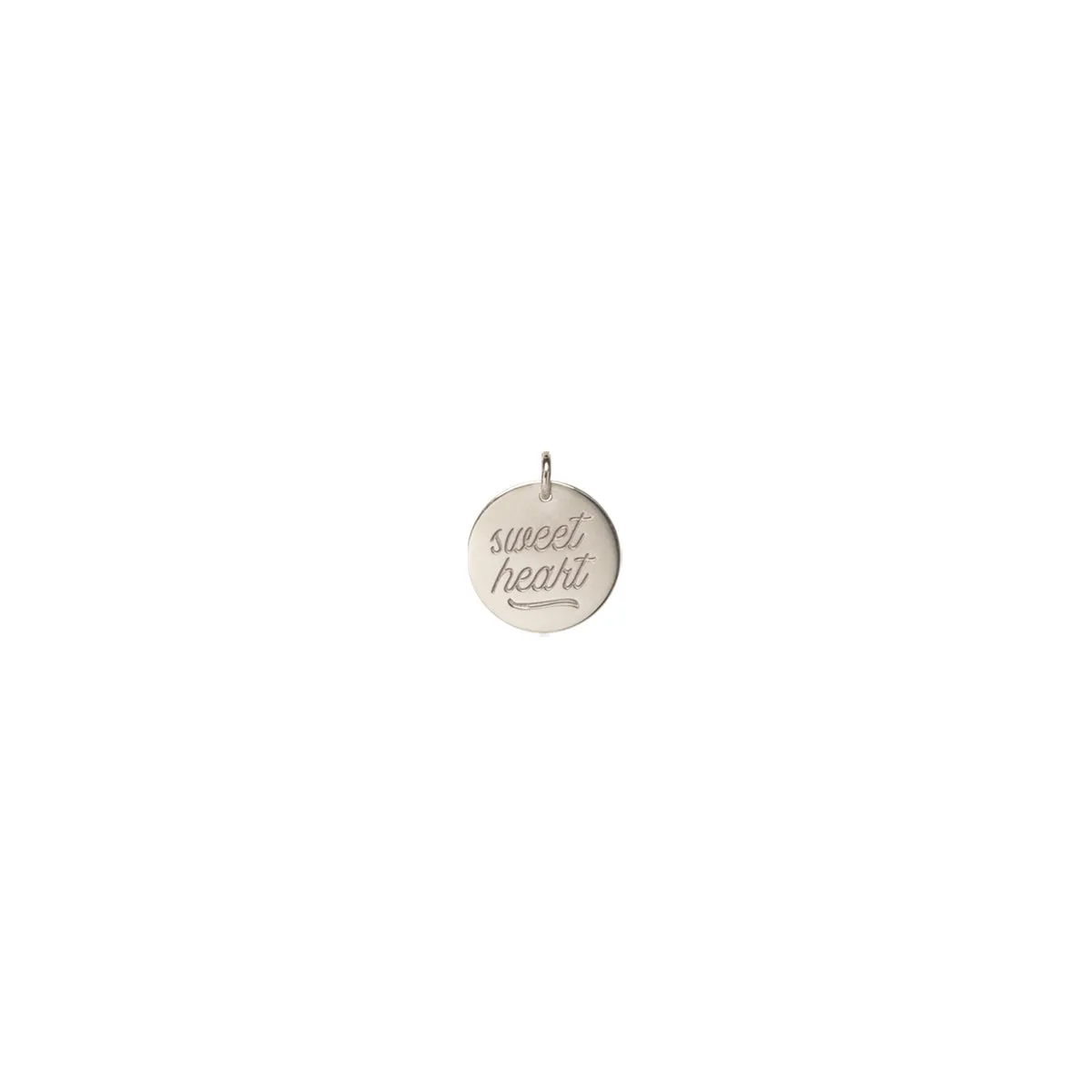 14k Single Small Amore Medallion Disc Charm