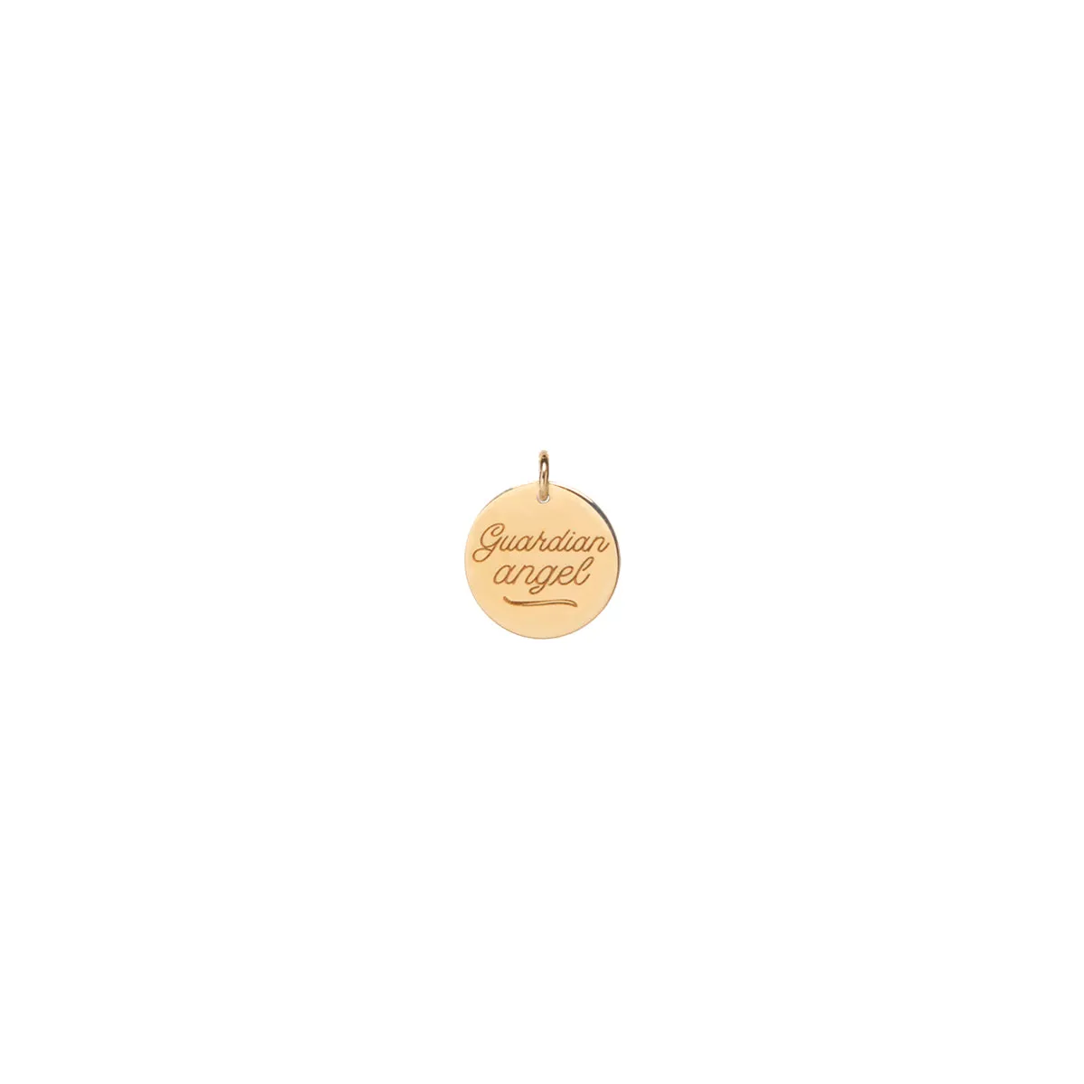 14k Single Small Amore Medallion Disc Charm