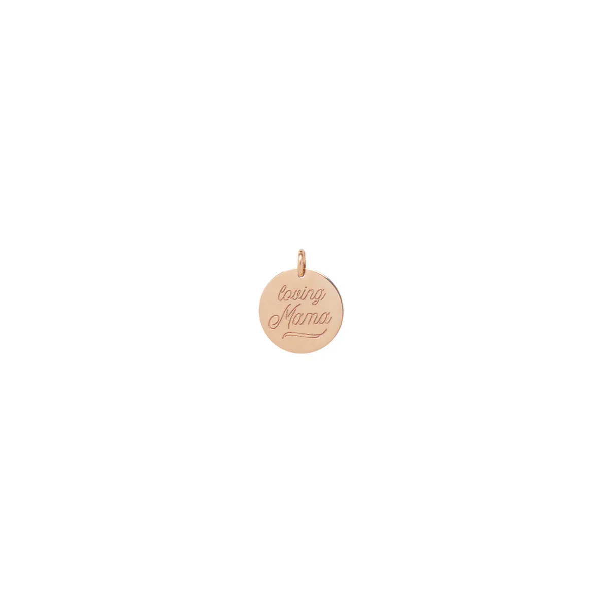 14k Single Small Amore Medallion Disc Charm