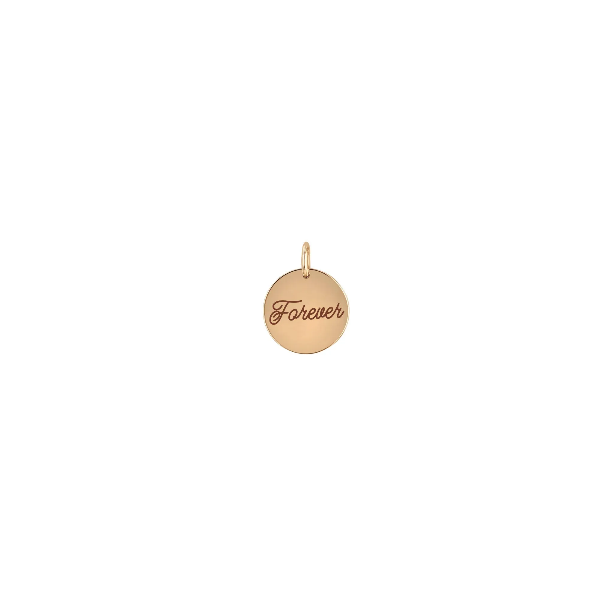 14k Single Small Amore Medallion Disc Charm