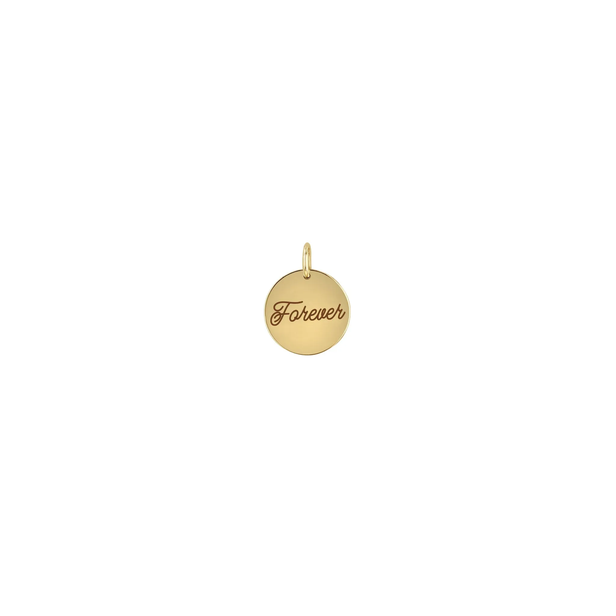 14k Single Small Amore Medallion Disc Charm