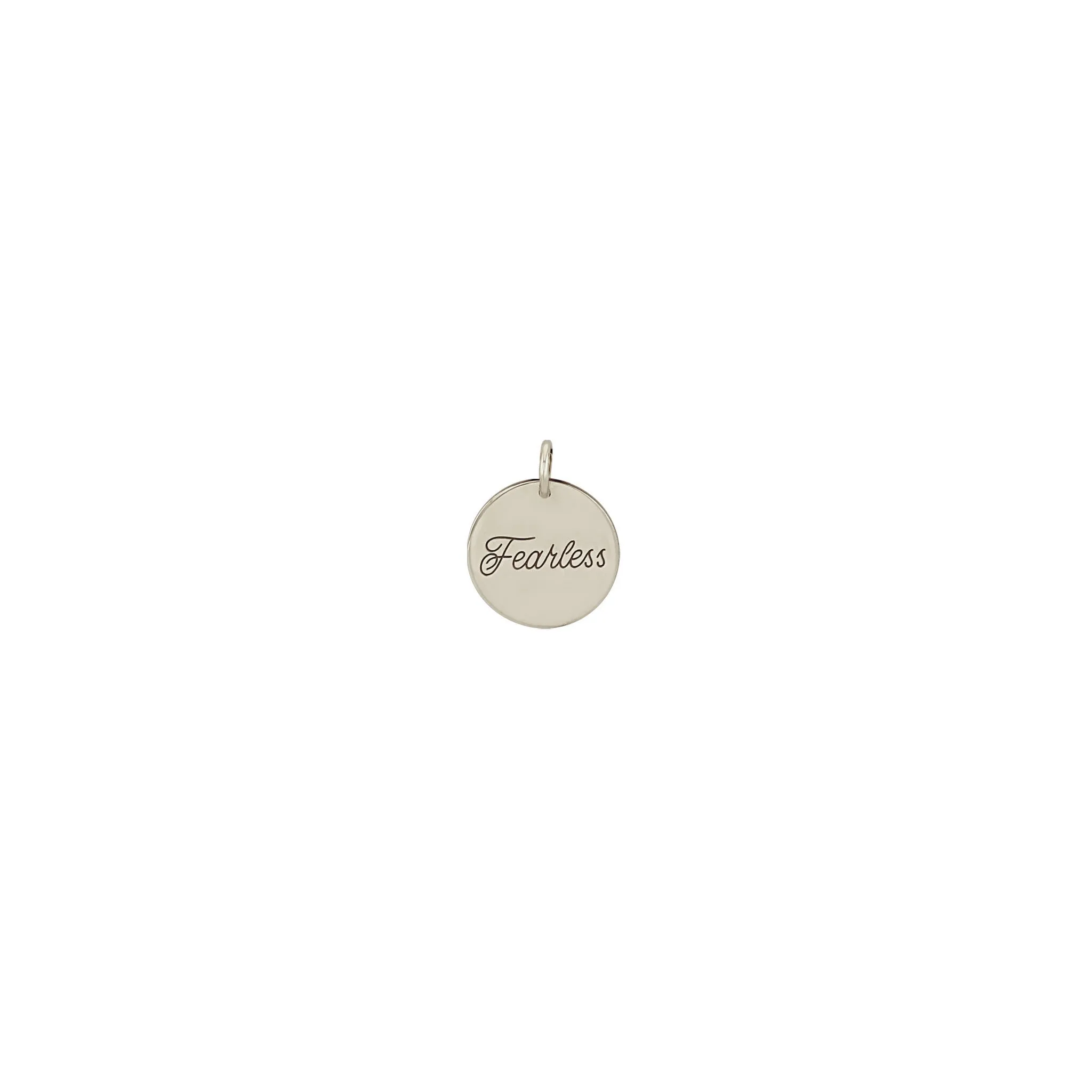 14k Single Small Amore Medallion Disc Charm