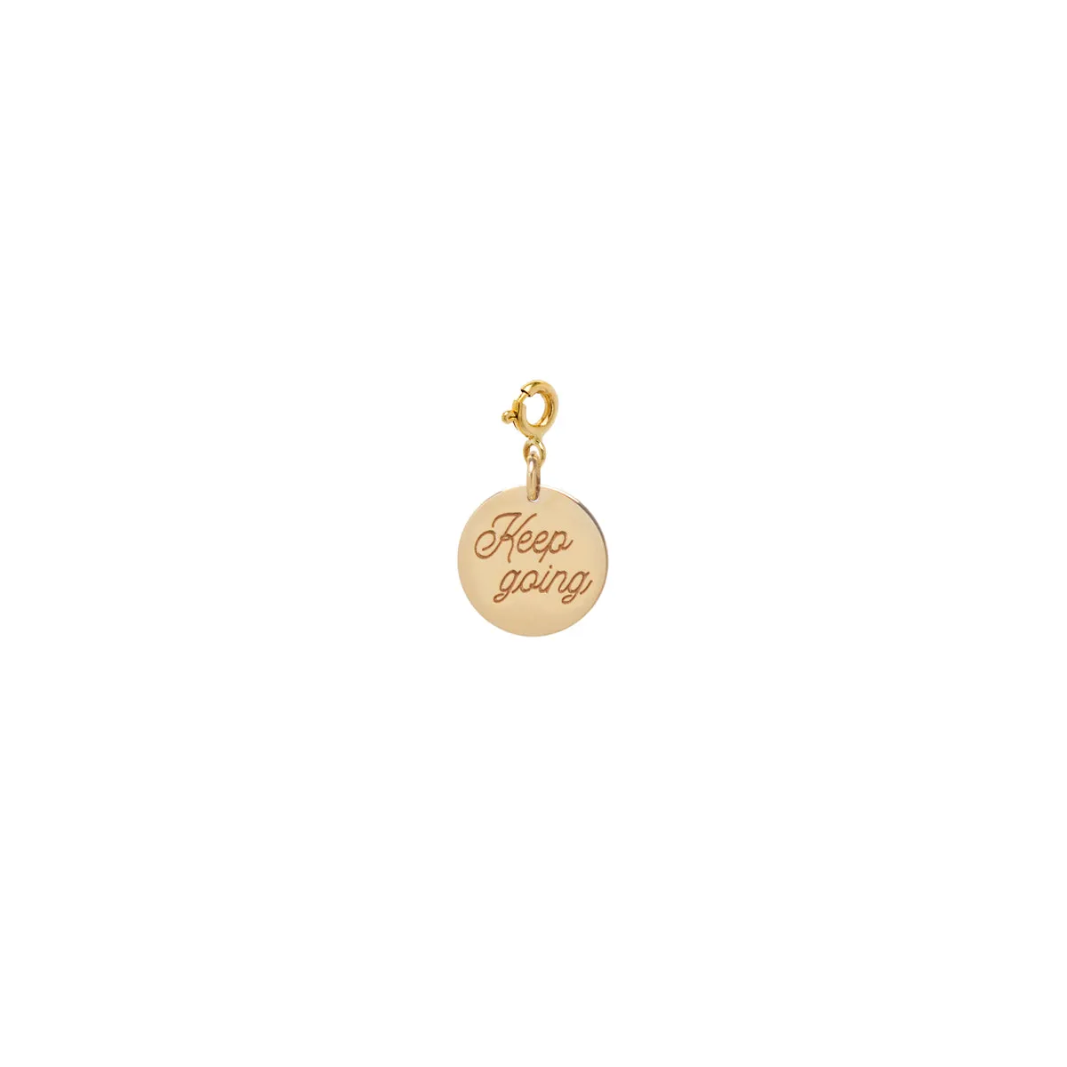 14k Single Small Amore Medallion Disc Charm