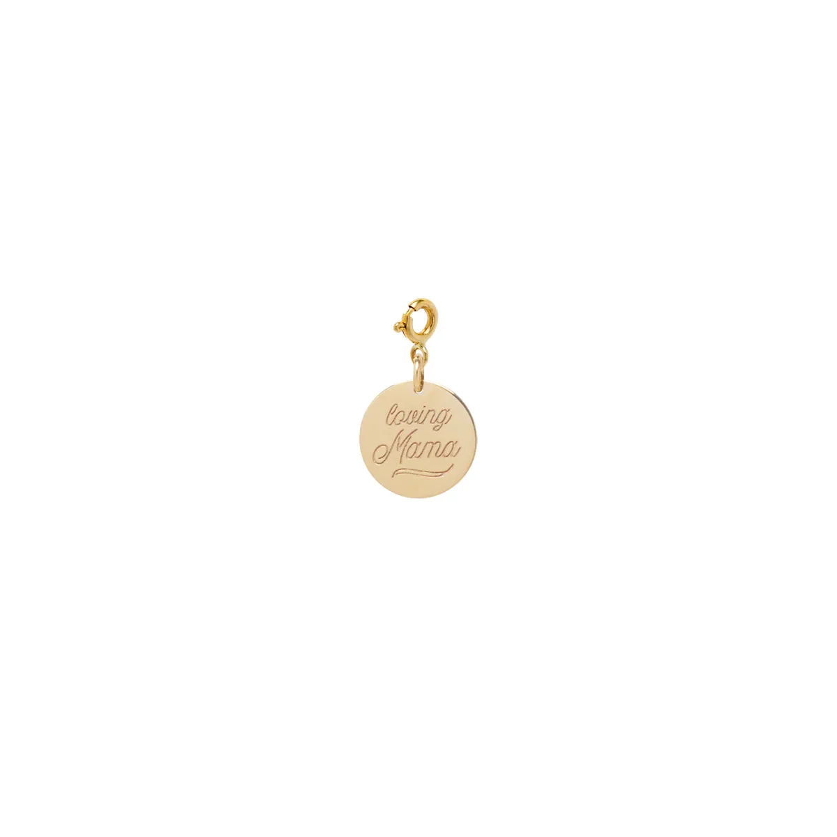 14k Single Small Amore Medallion Disc Charm