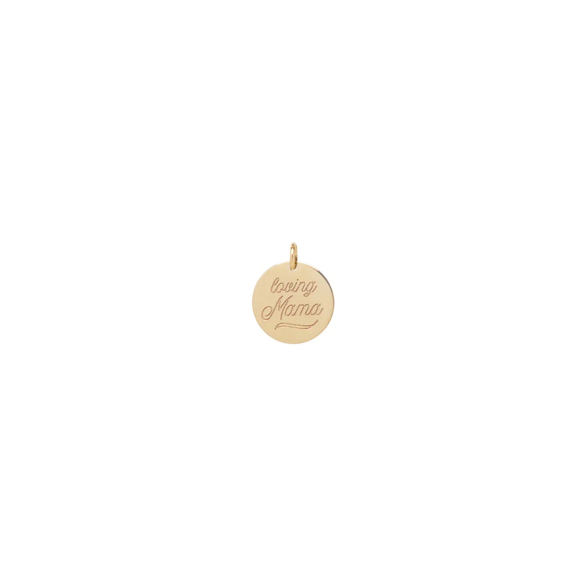 14k Single Small Amore Medallion Disc Charm