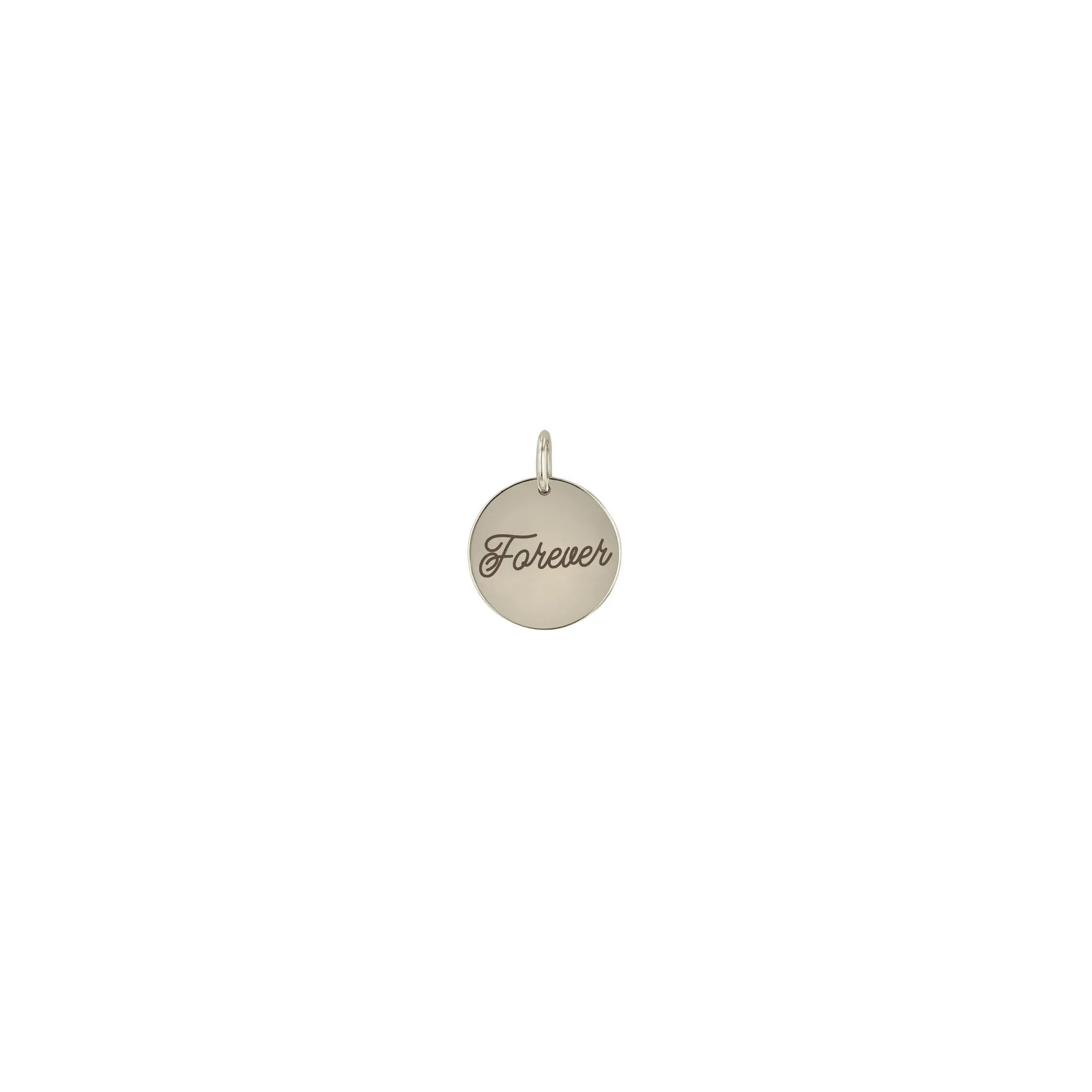 14k Single Small Amore Medallion Disc Charm