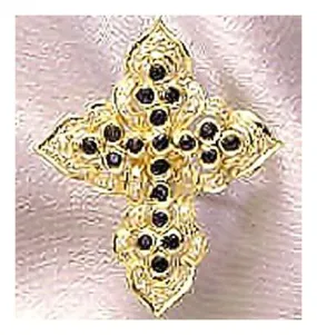 14k Theodora Sapphire and Diamond Cross