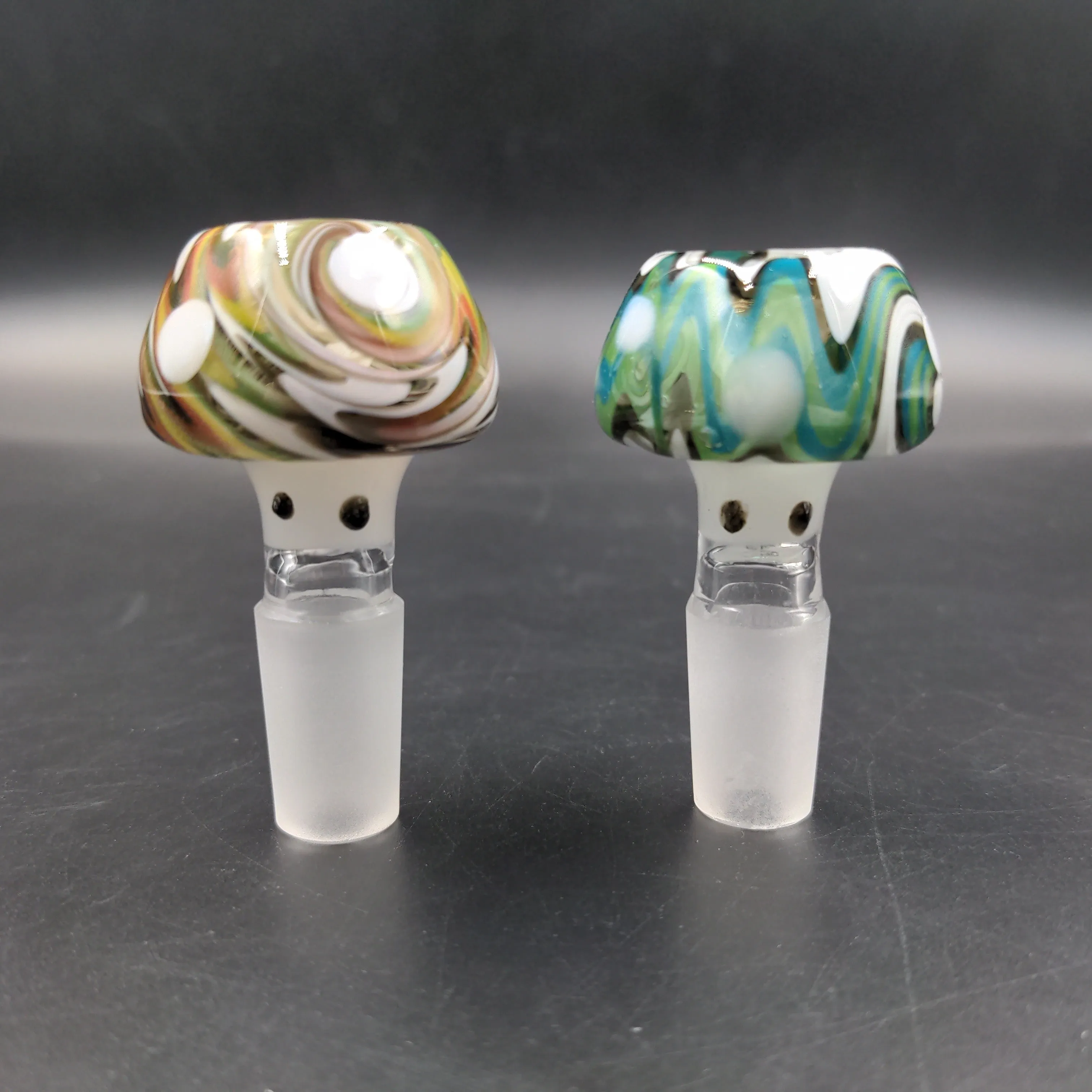 14mm Glass Mushroom Bowls w/ Face