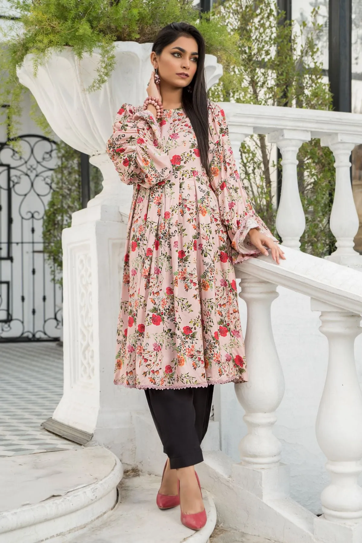 1PC Anarkali Digital Linen Shirt 51