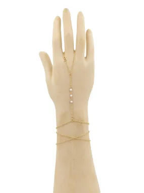 3 Point Balancing Bar Pearl Hand Chain