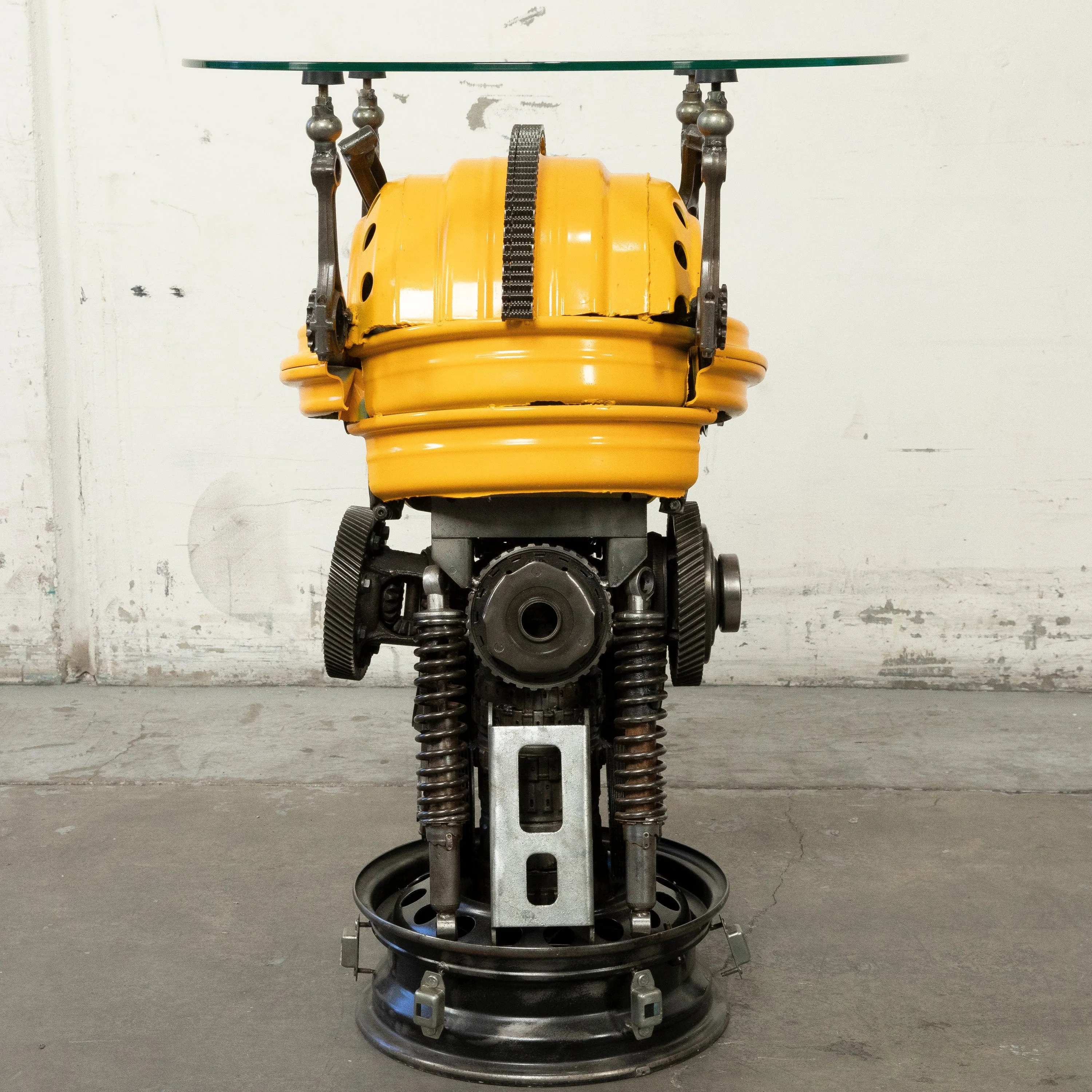 36 Bumblebee Inspired Recycled Metal Sculpture Table