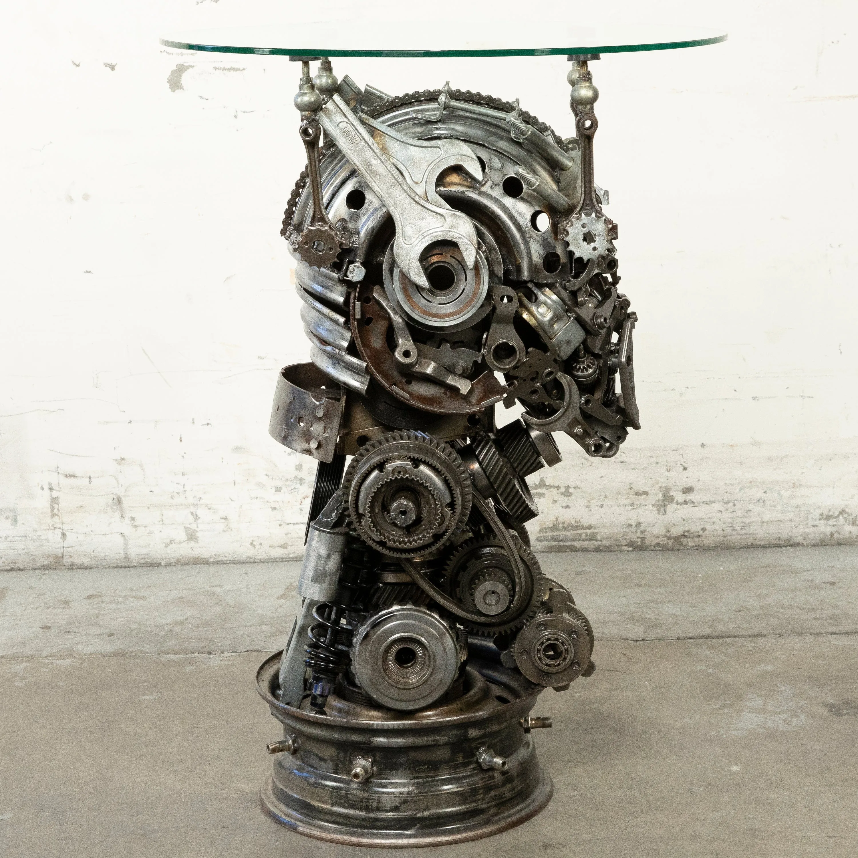 36 Megatron Inspired Recycled Metal Sculpture Table