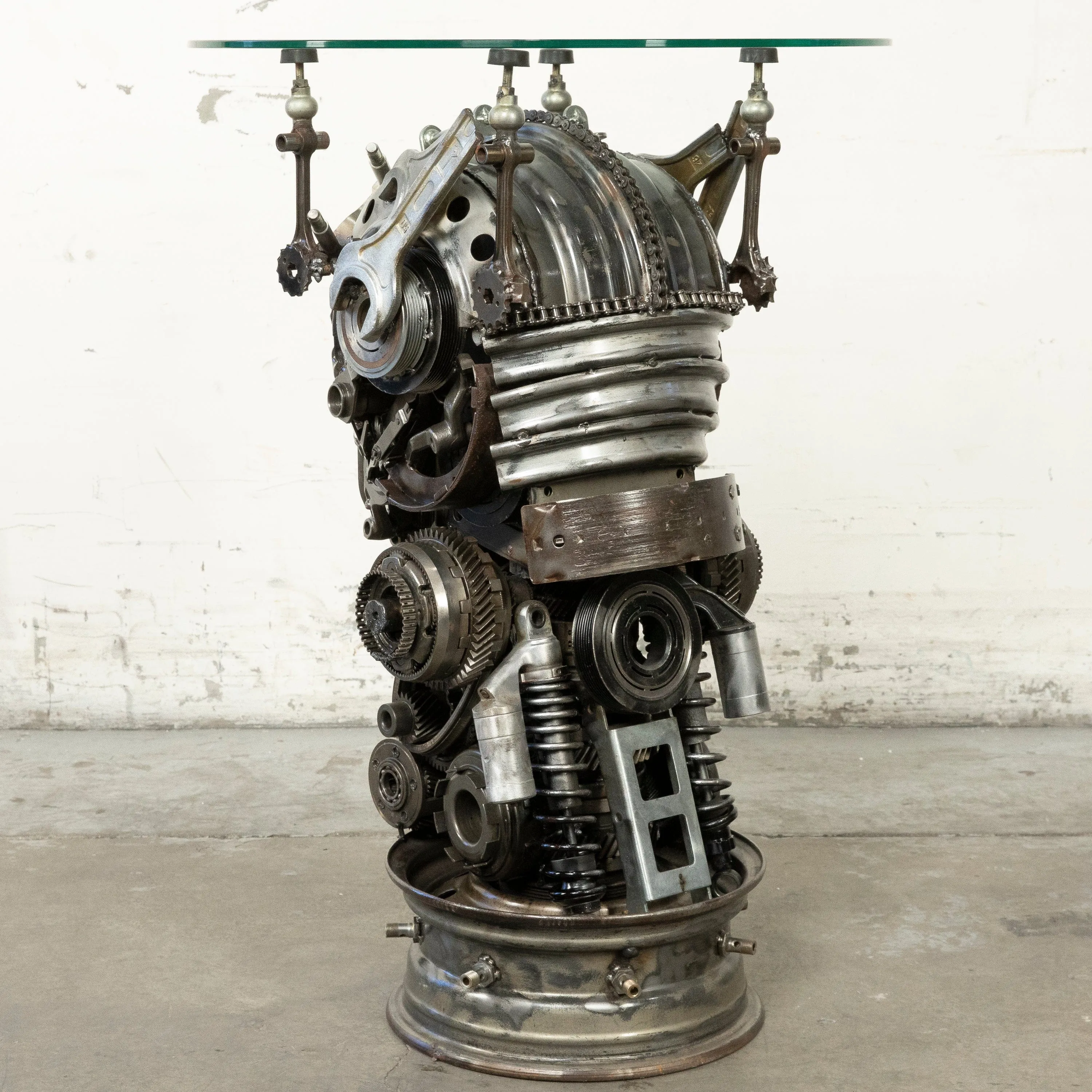 36 Megatron Inspired Recycled Metal Sculpture Table