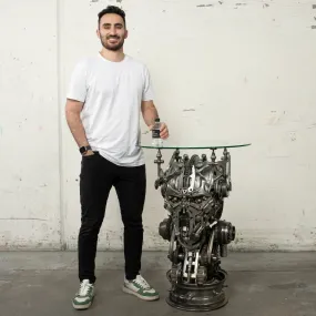 36 Megatron Inspired Recycled Metal Sculpture Table