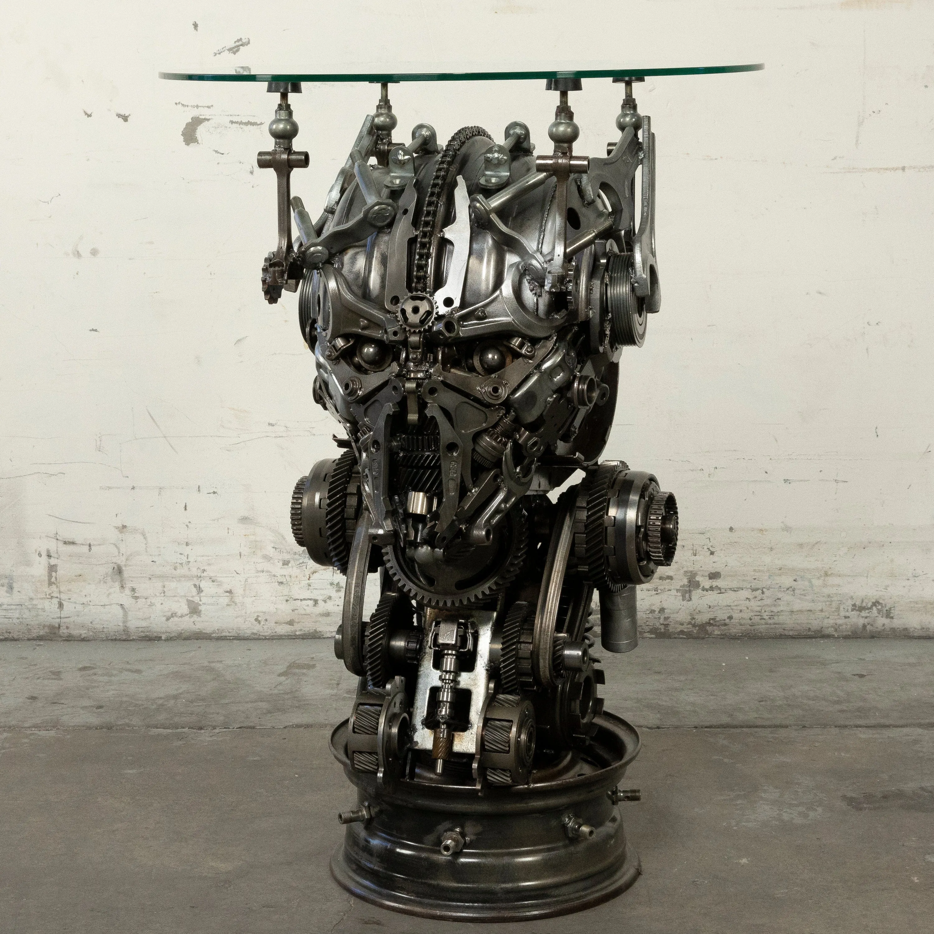 36 Megatron Inspired Recycled Metal Sculpture Table