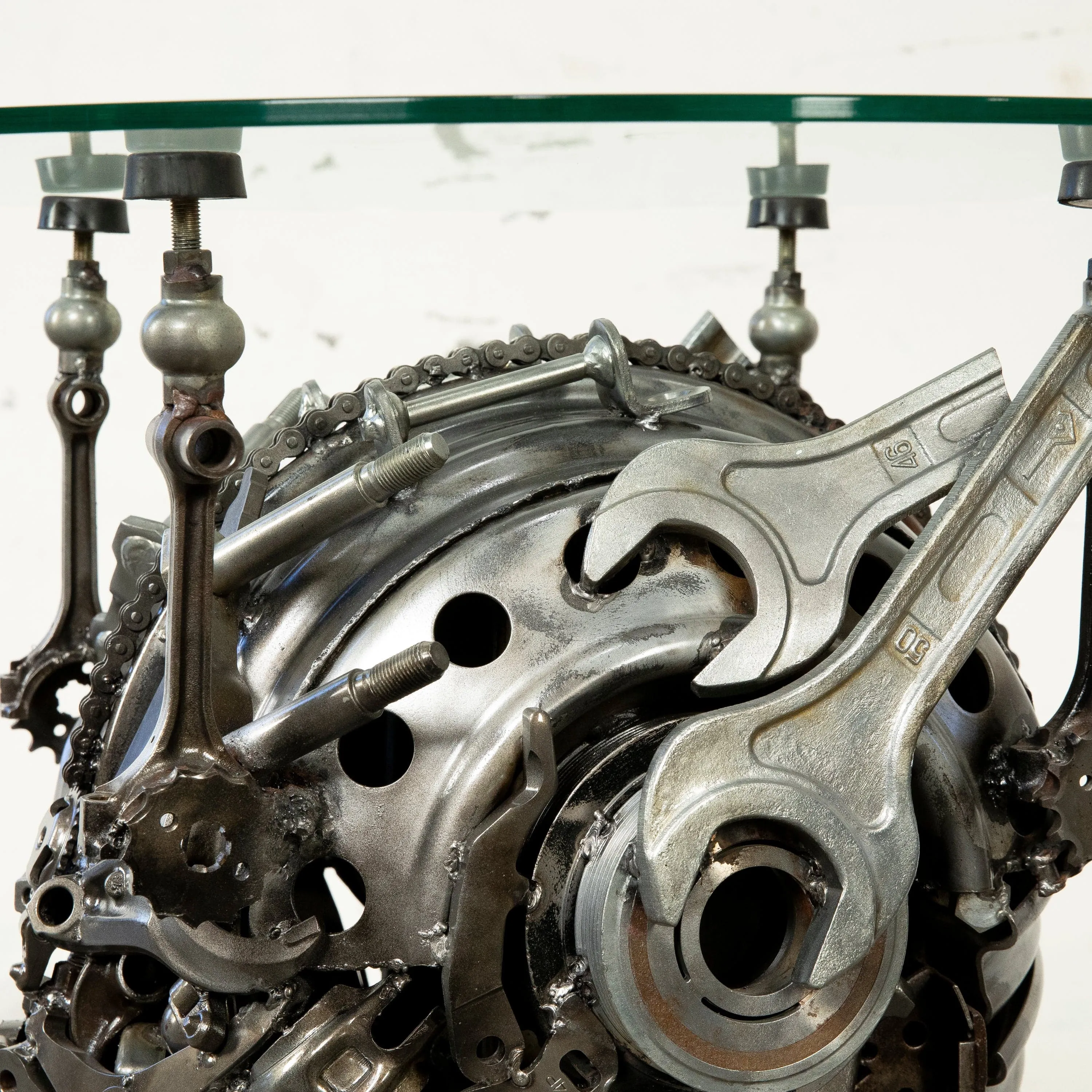 36 Megatron Inspired Recycled Metal Sculpture Table