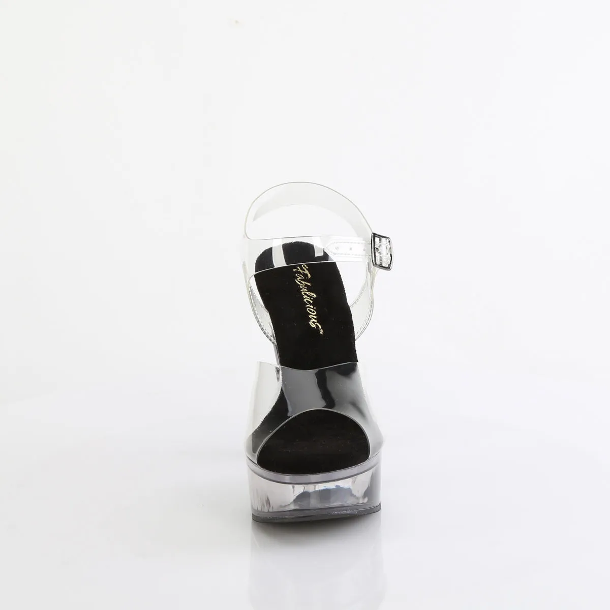 5 Inch Heel MARTINI-508 Clear Black Smoke