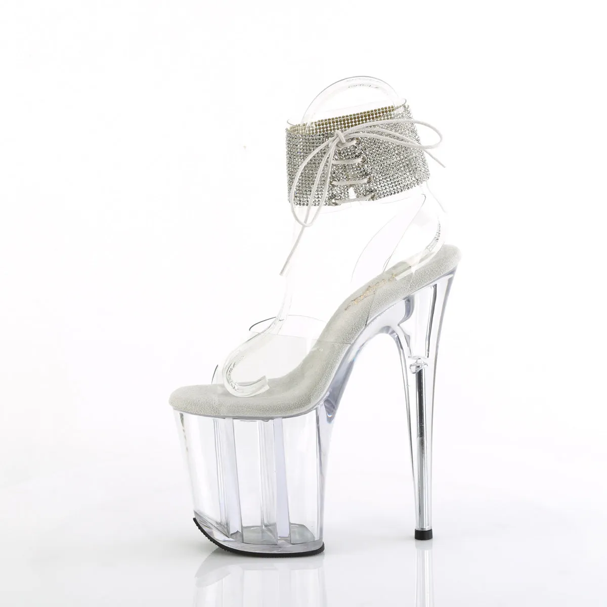 8 Inch Heel FLAMINGO-891-2RS Clear