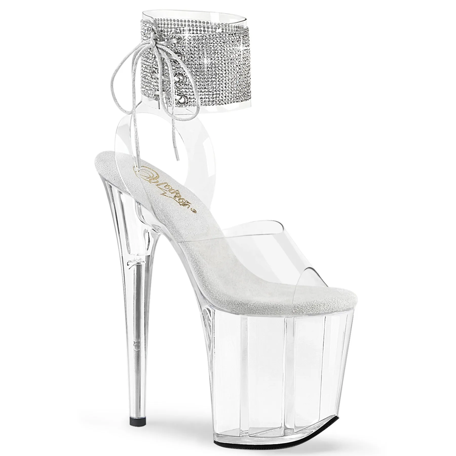 8 Inch Heel FLAMINGO-891-2RS Clear