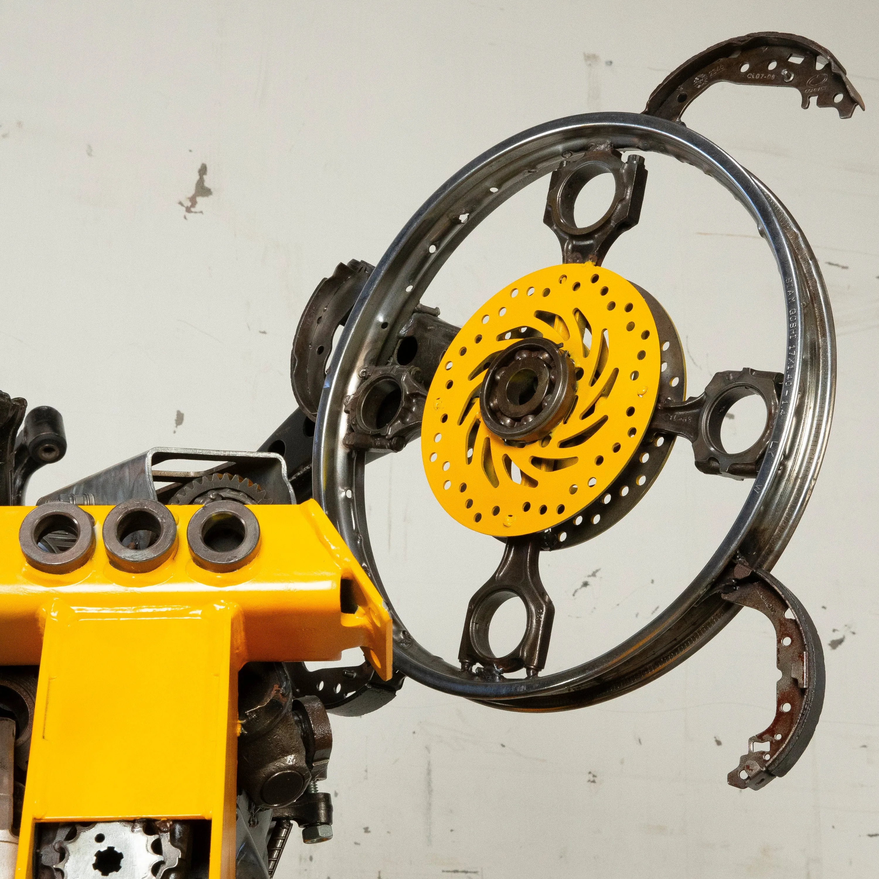 91 Bumblebee Inspired Recycled Metal Art Sculpture