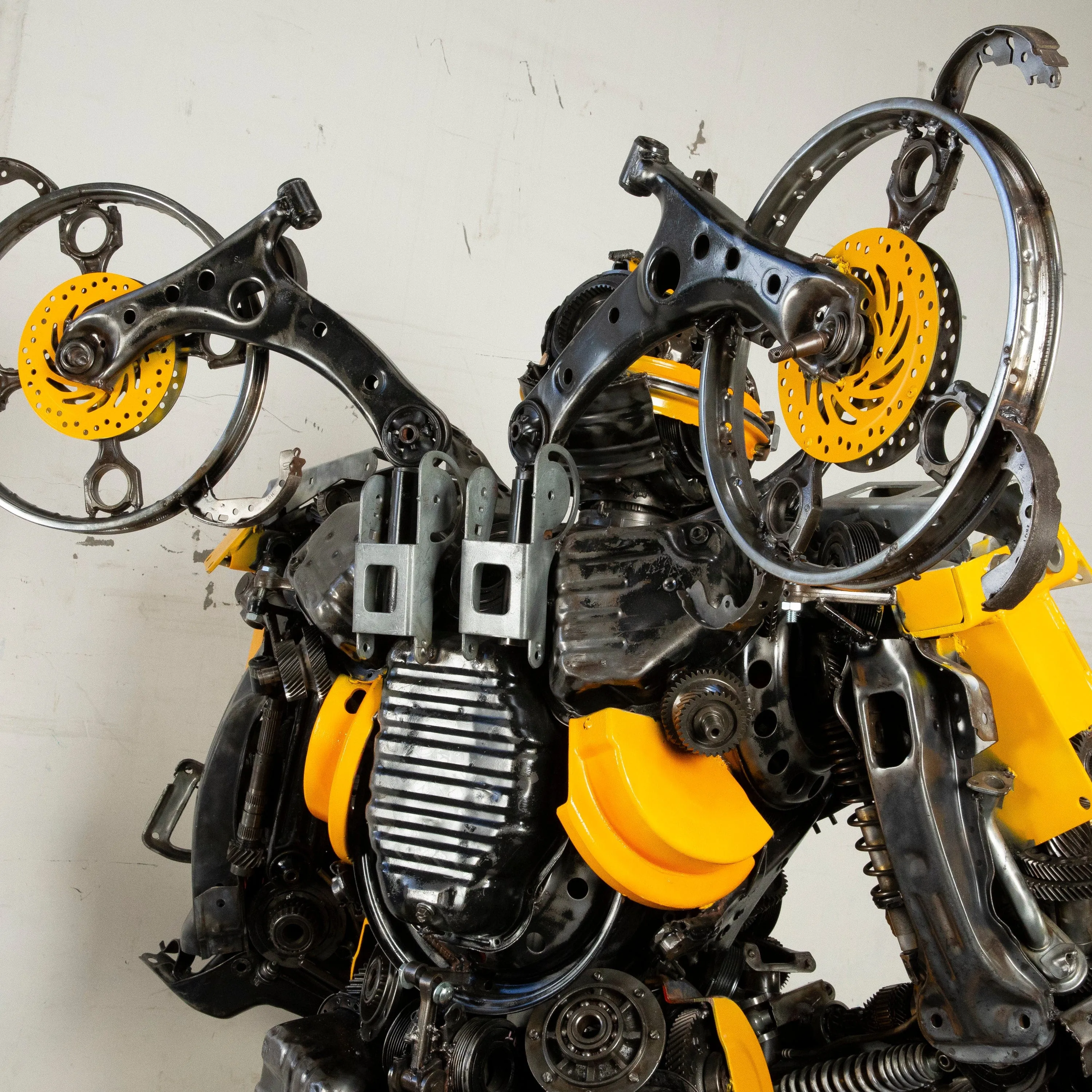 91 Bumblebee Inspired Recycled Metal Art Sculpture