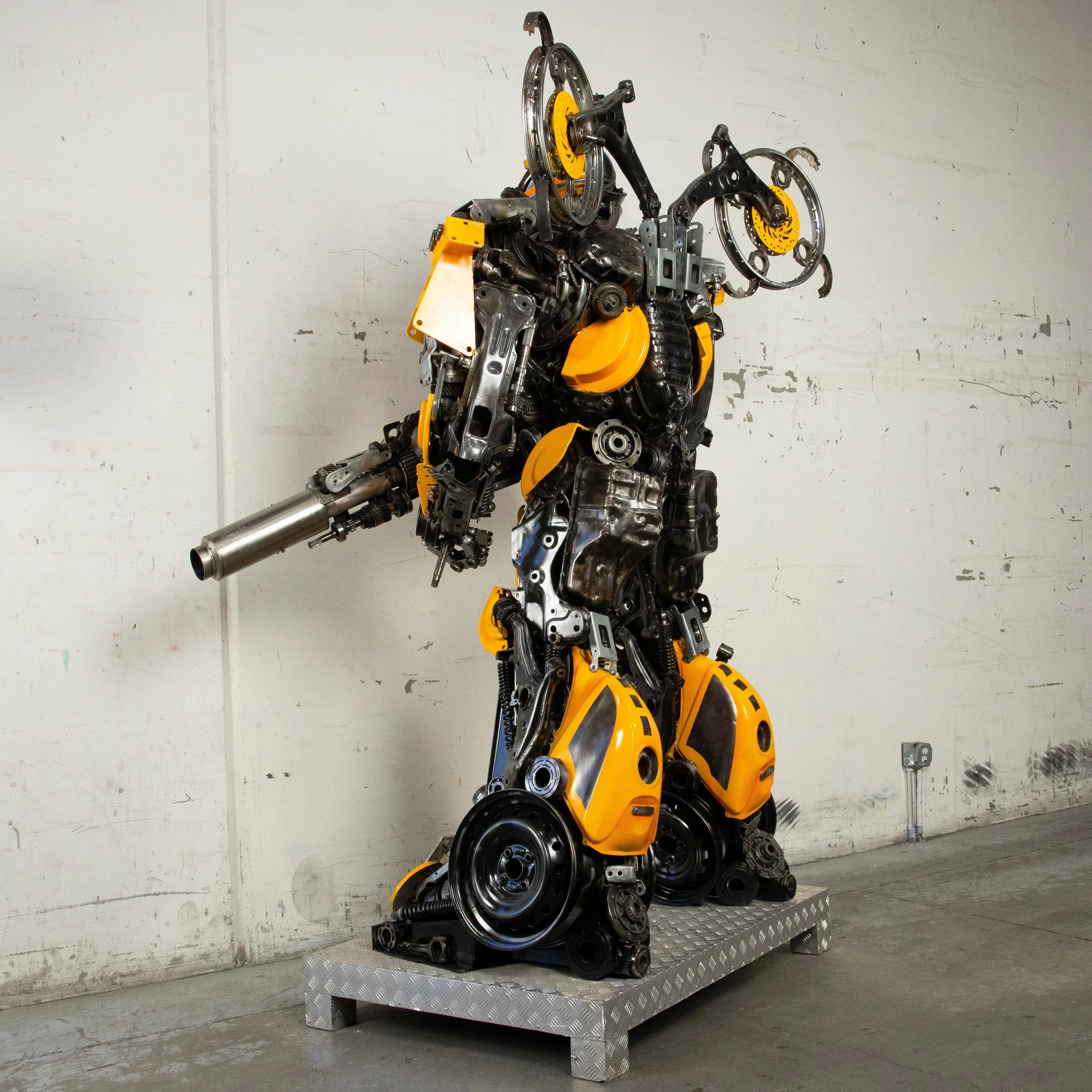 91 Bumblebee Inspired Recycled Metal Art Sculpture