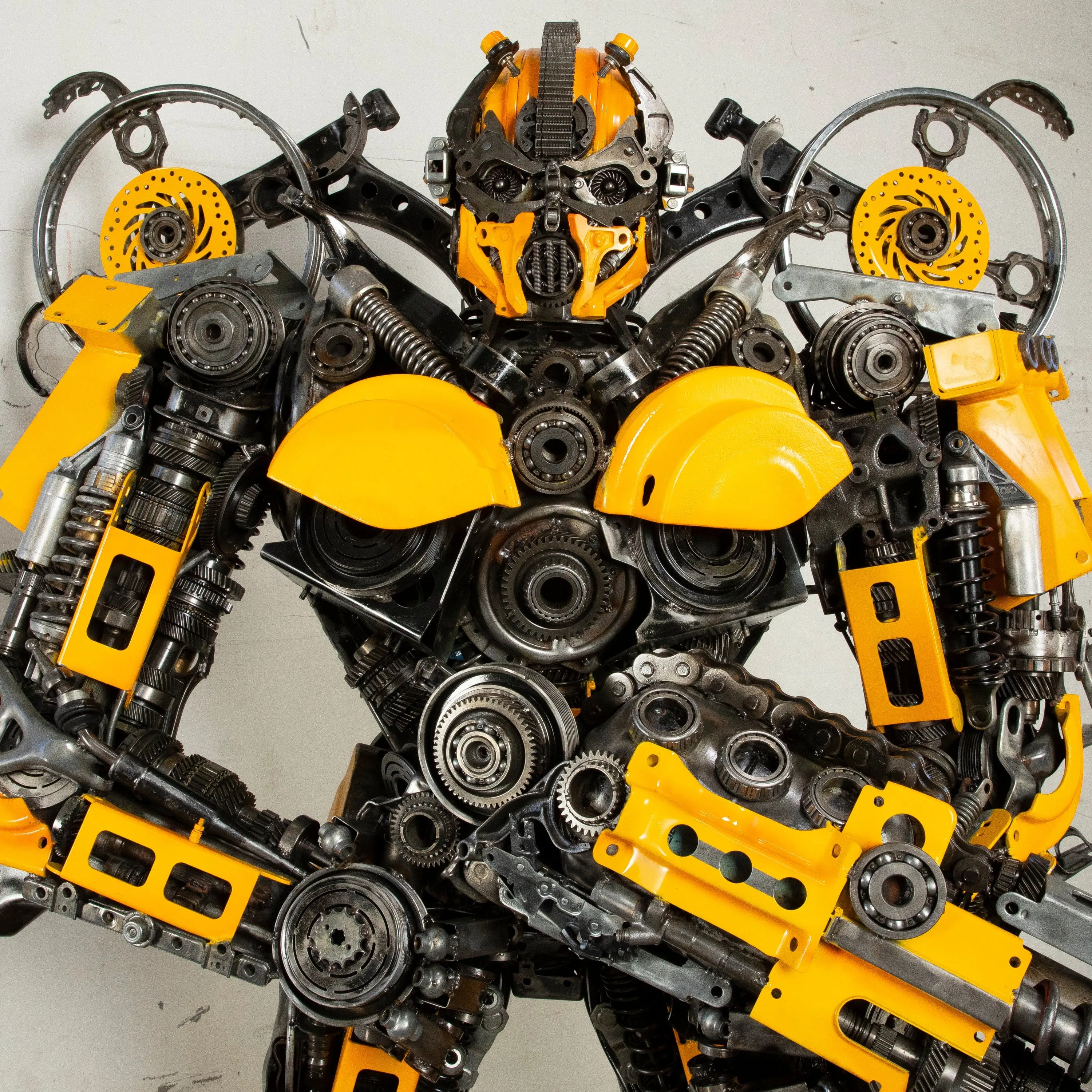 91 Bumblebee Inspired Recycled Metal Art Sculpture