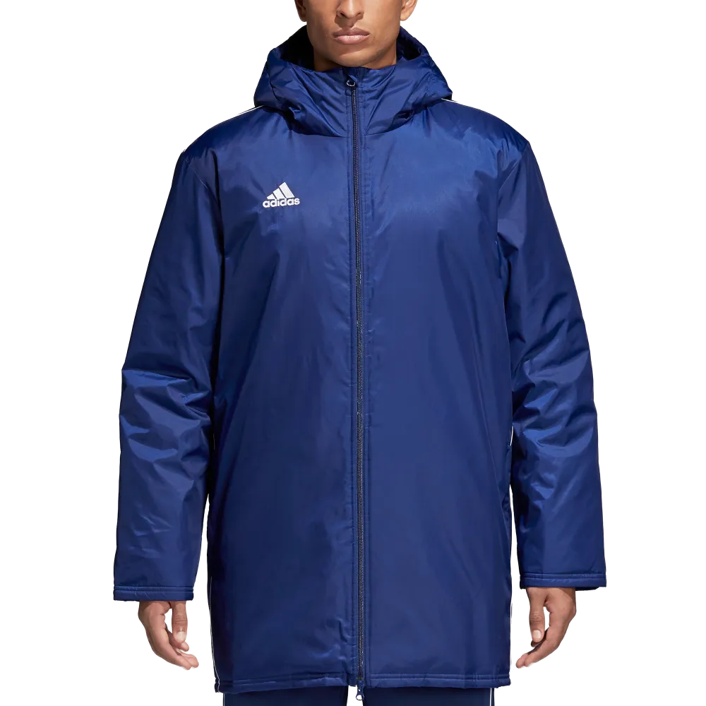 Adidas Adult Core 18 Stadium Jacket (Dark Blue/White)