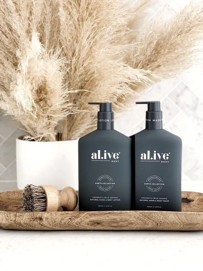 Al.ive Body Wash & Lotion Duo   Tray - Coconut & Wild Orange