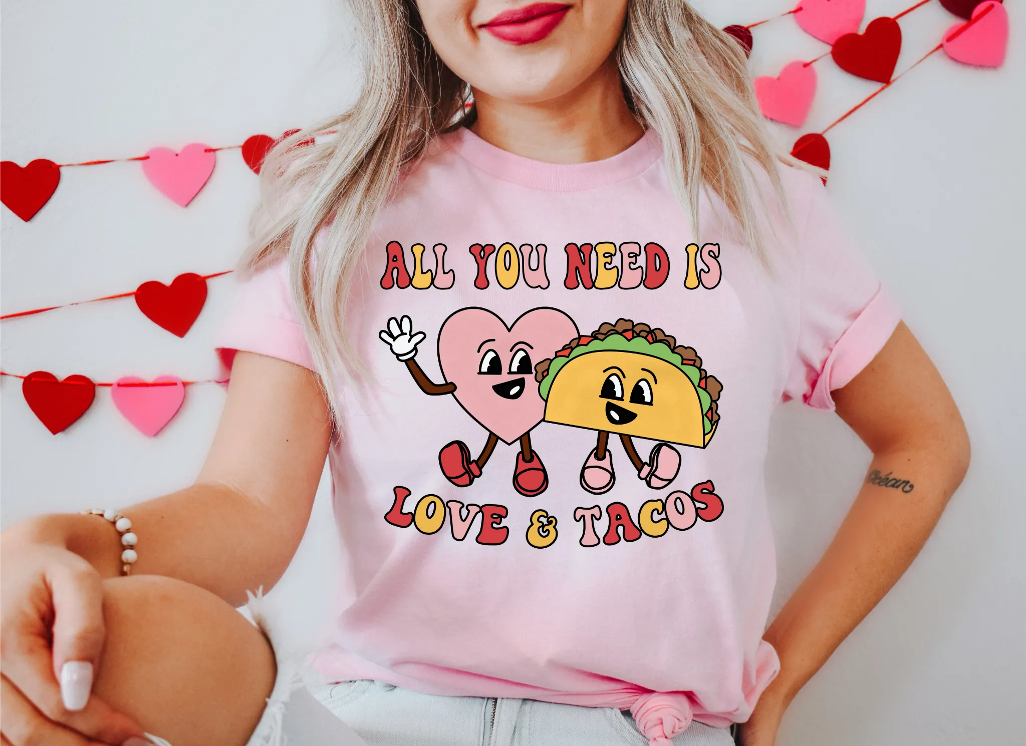 All You Need Is Love & Tacos DTF Transfer - 835