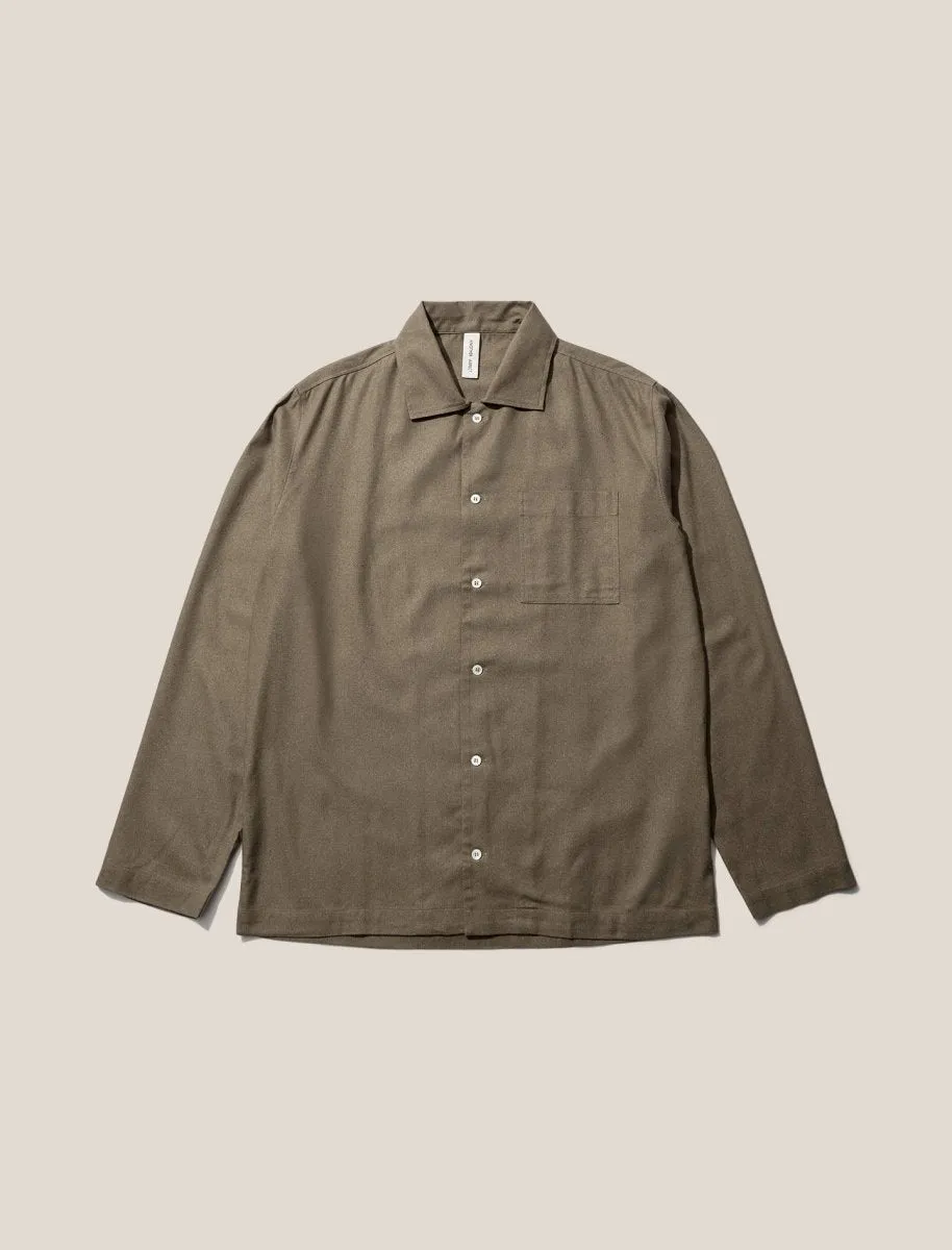 ANOTHER ASPECT Raw Silk L/S Shirt Village Green