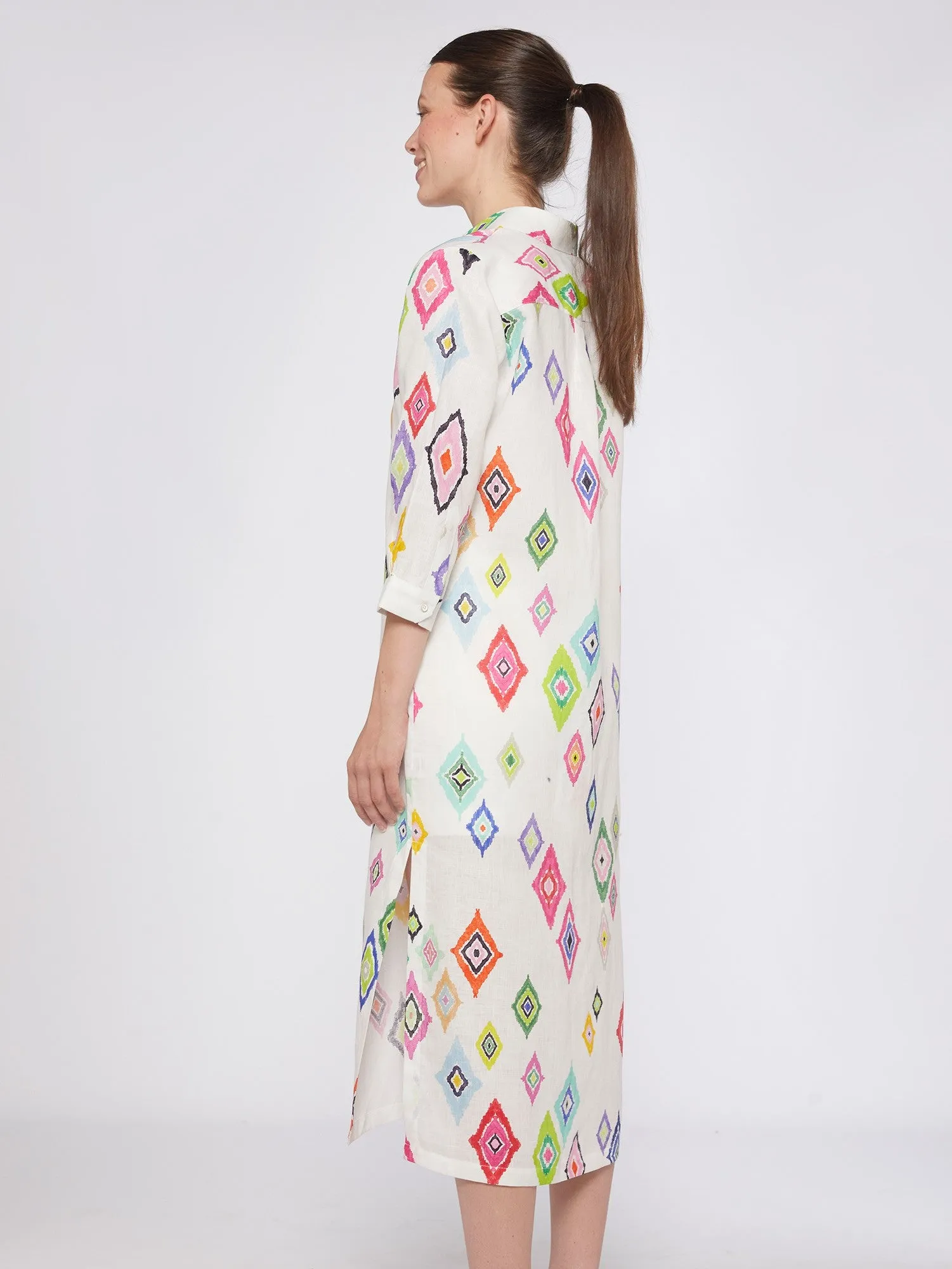 ANTONELLA DRESS (DIAMOND IKAT PRINT) - VILAGALLO