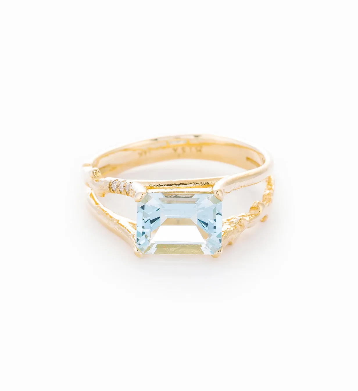 Aquamarine Floating Ring