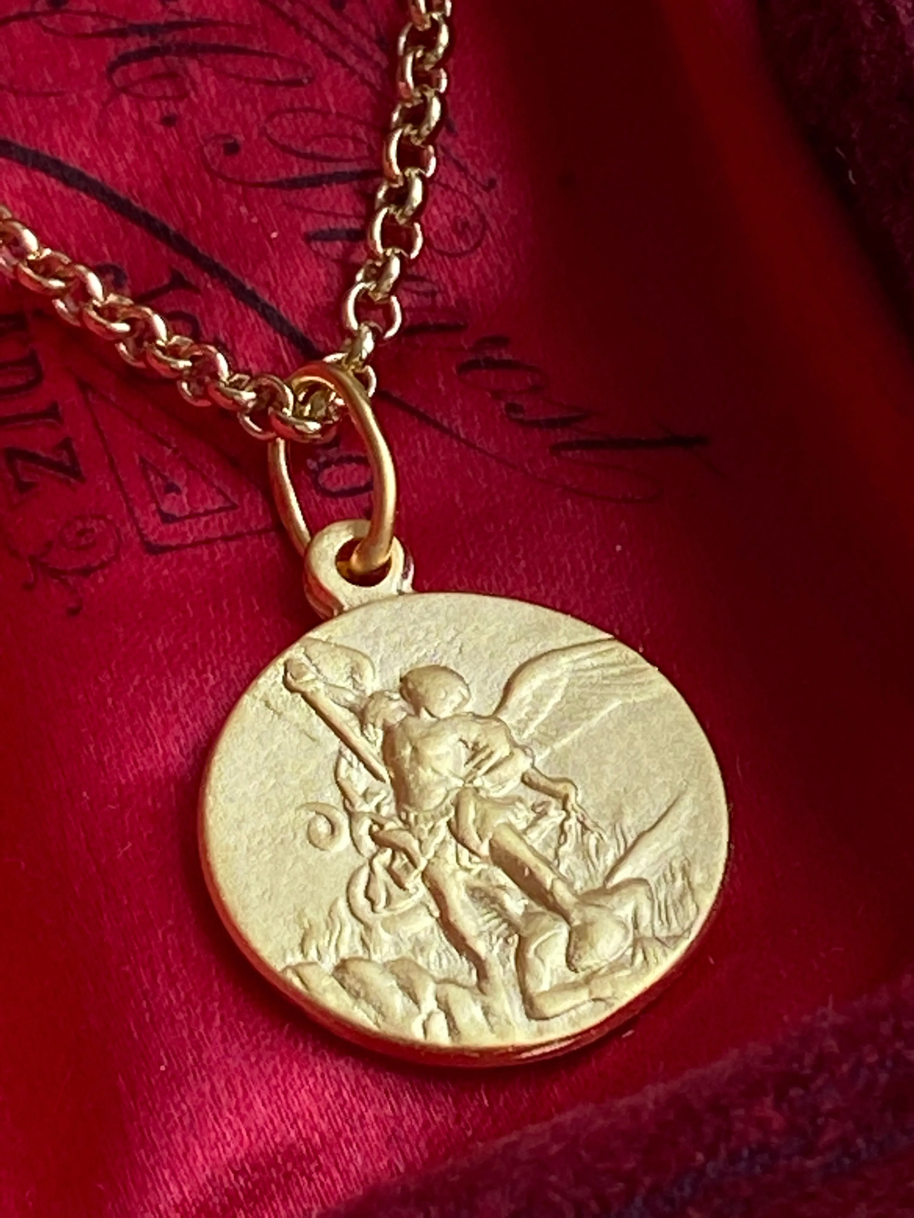 Archangel Saint Michael Medal Necklace