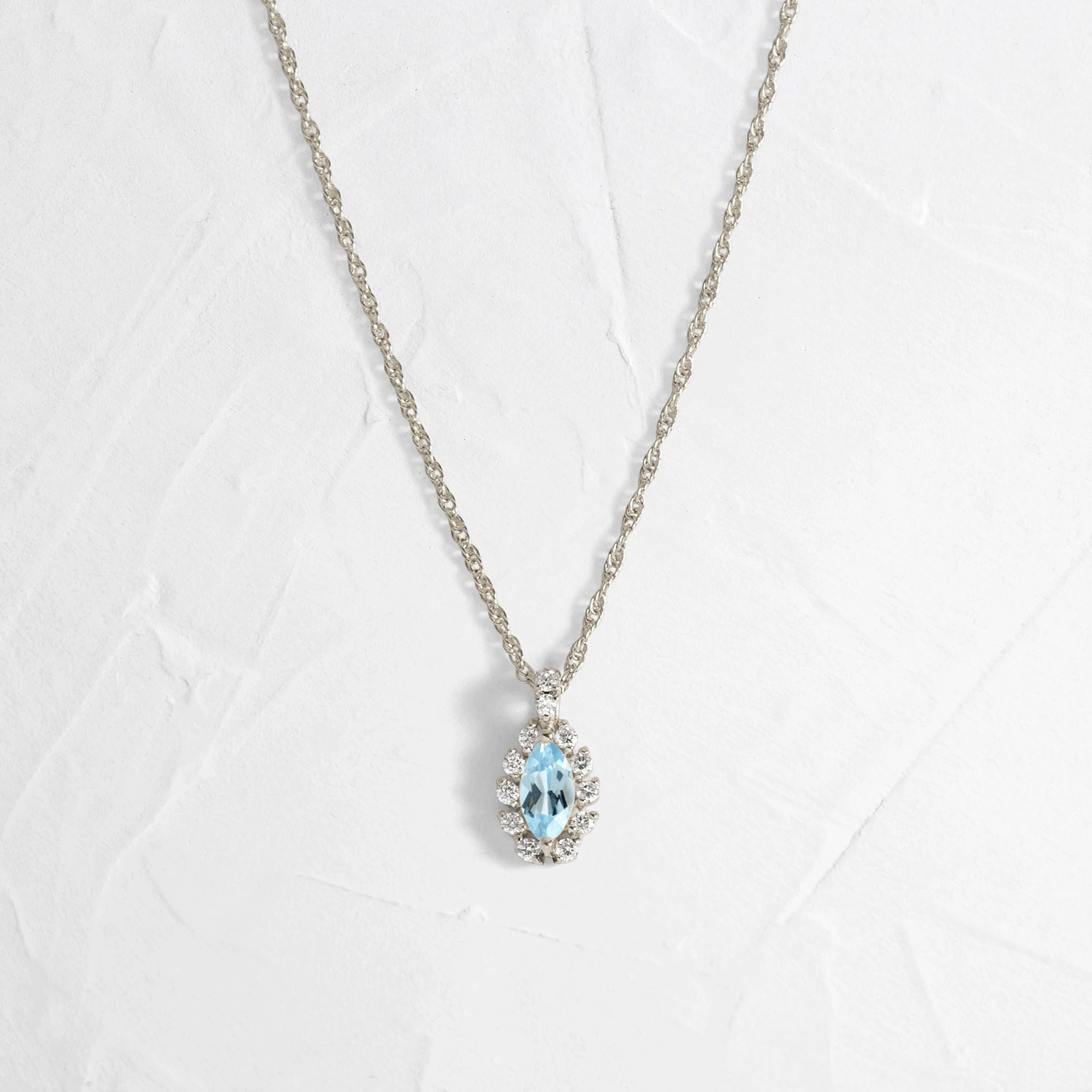 Atoll Necklace, Aquamarine - In Stock