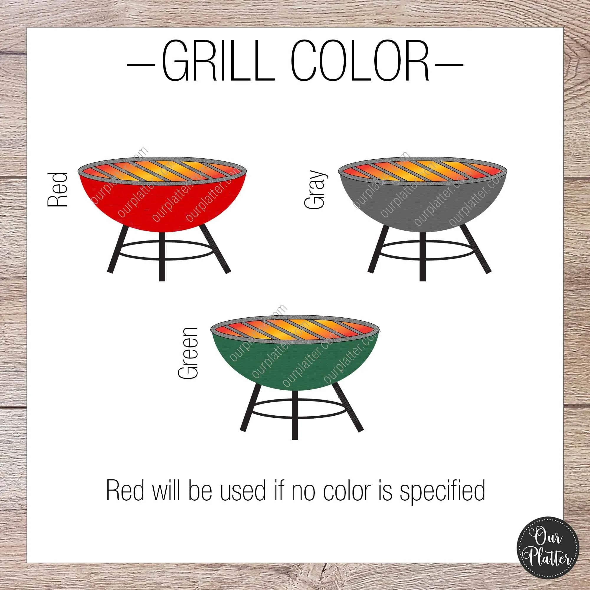 BBQ Grilling Plate - Flames Design