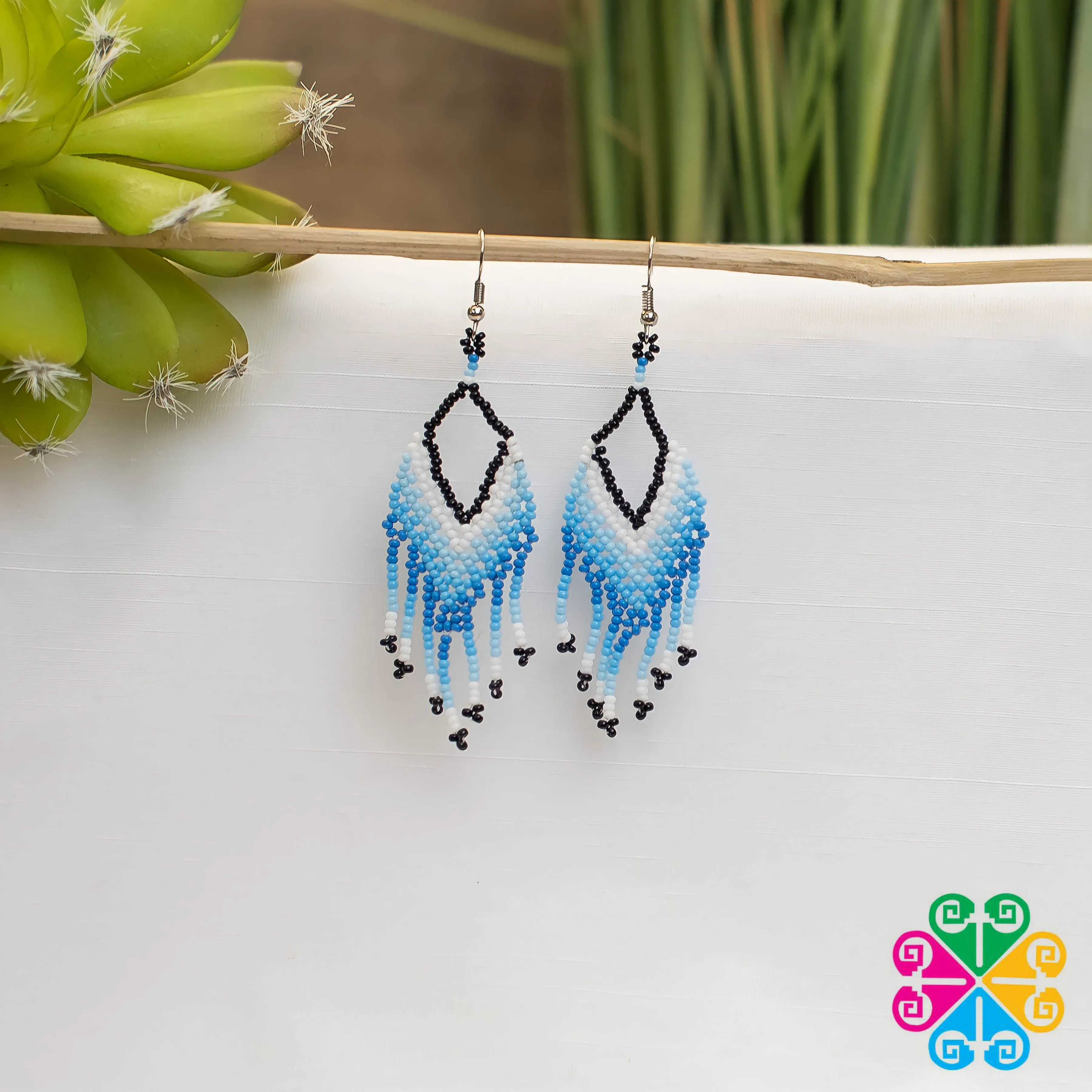 Beaded Diamond Earrings