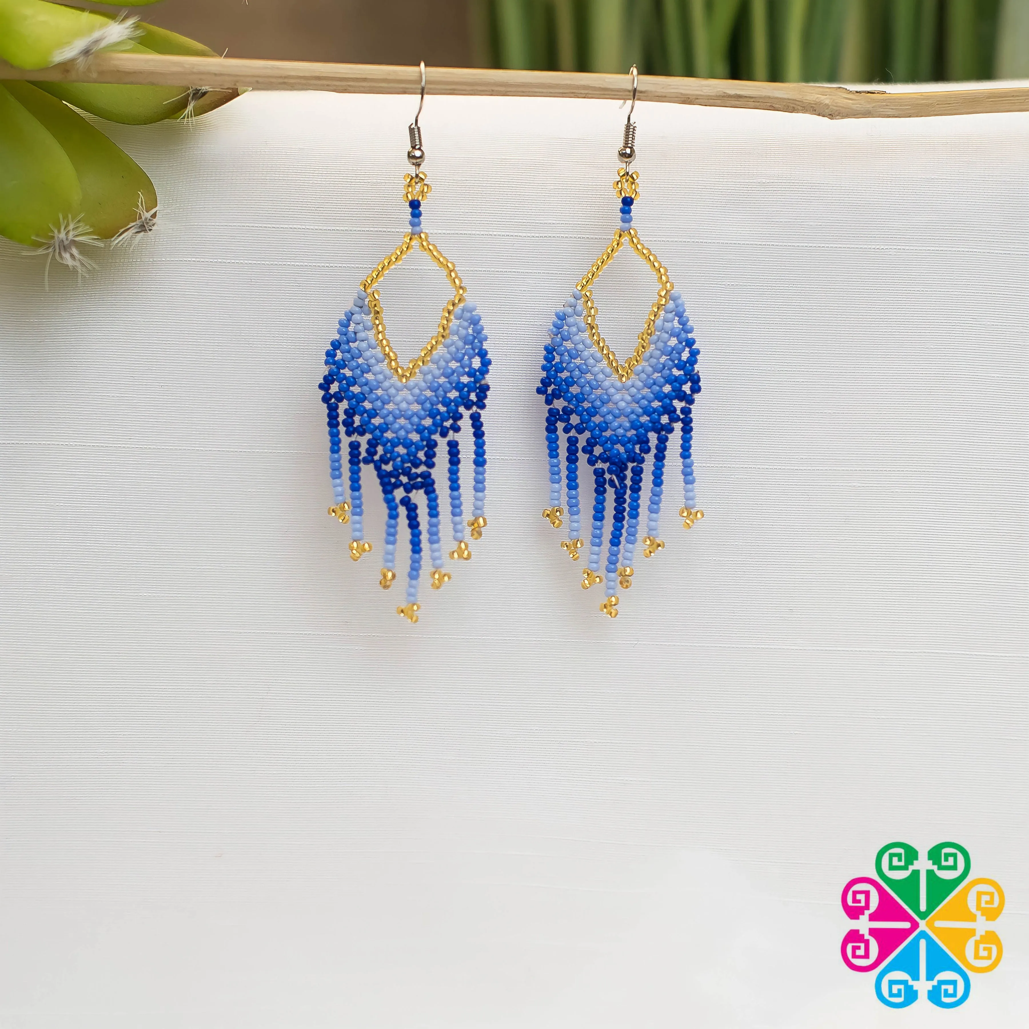 Beaded Diamond Earrings