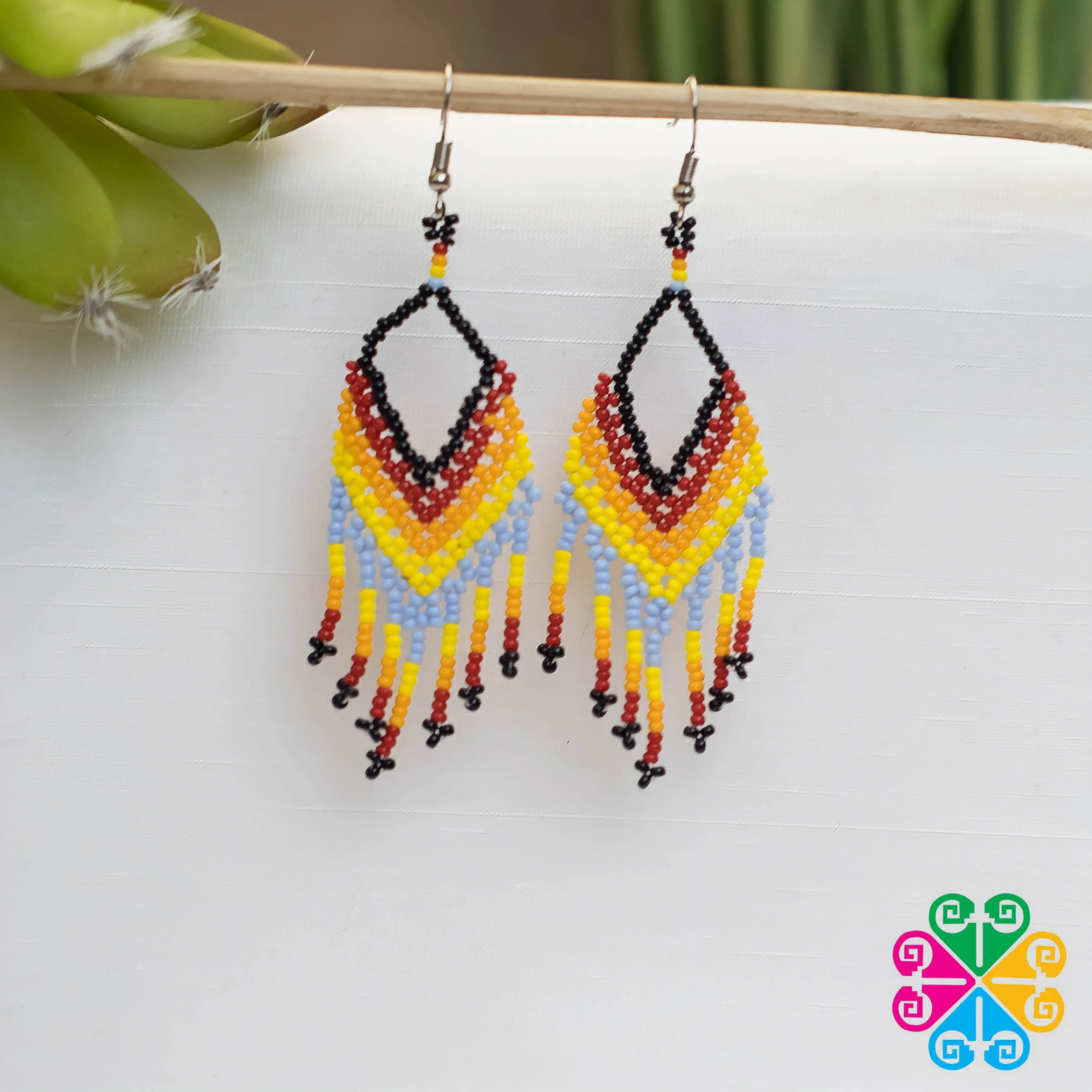 Beaded Diamond Earrings