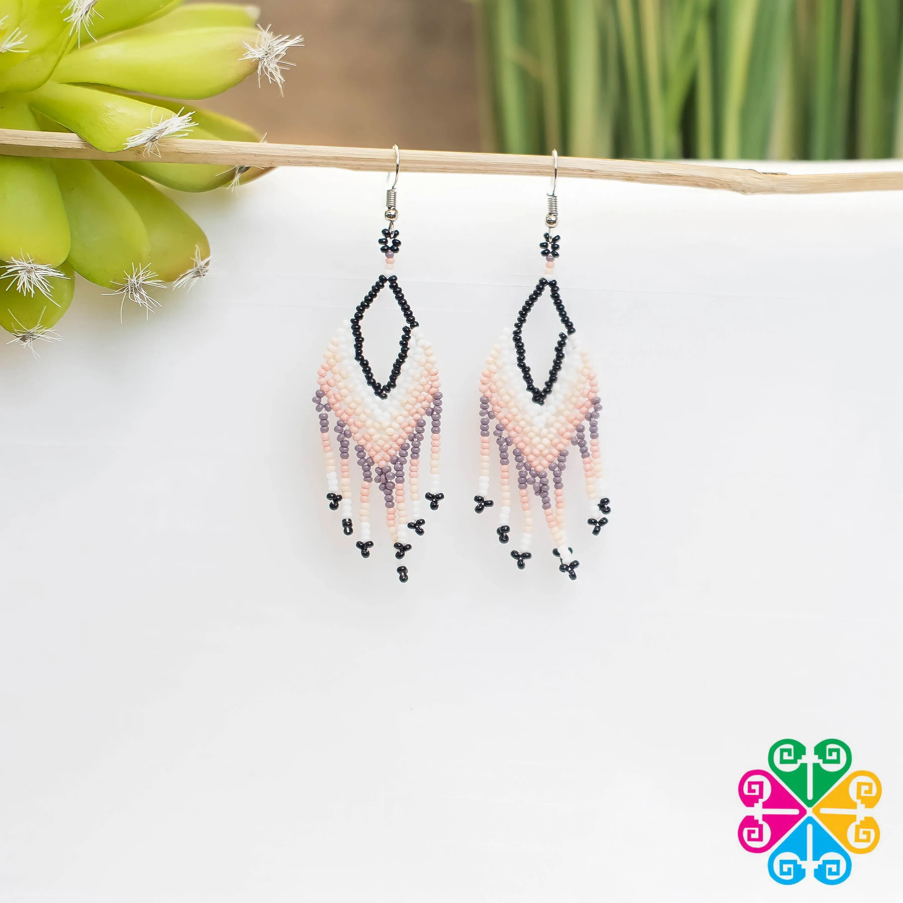 Beaded Diamond Earrings