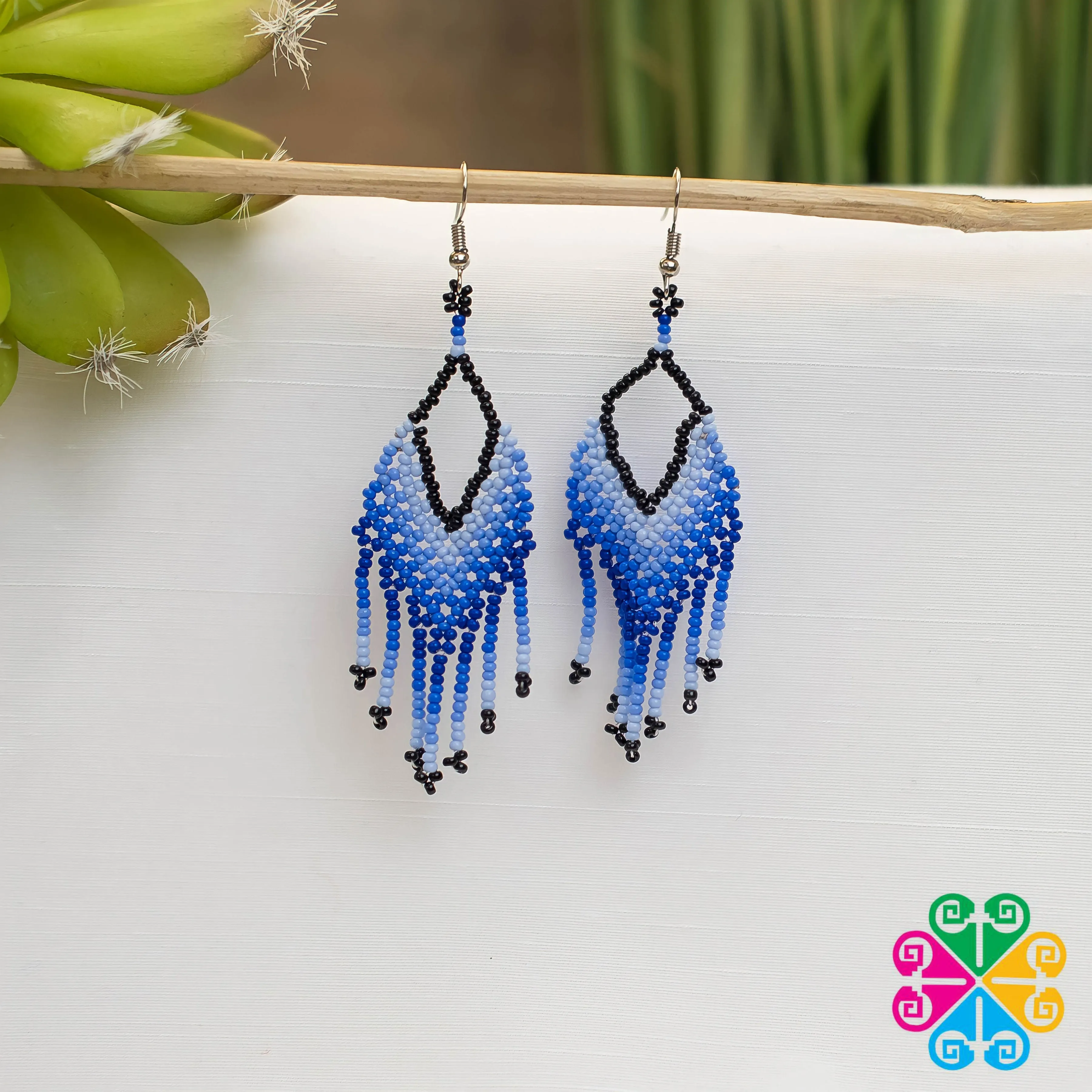 Beaded Diamond Earrings