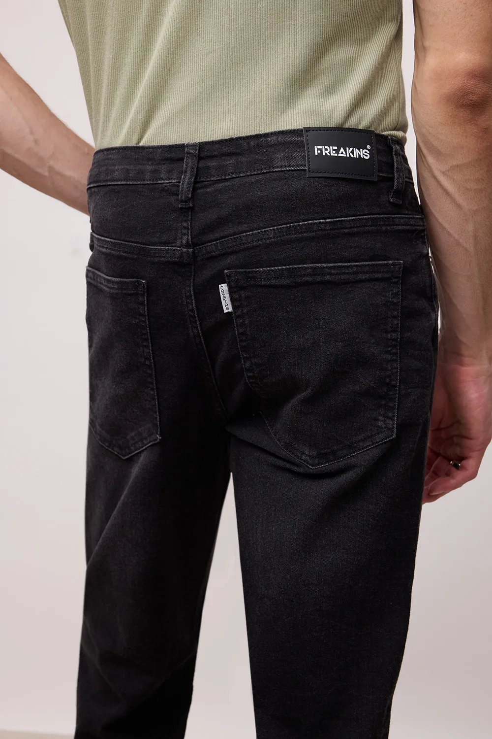 Black Charcoal Men's Slim Jeans